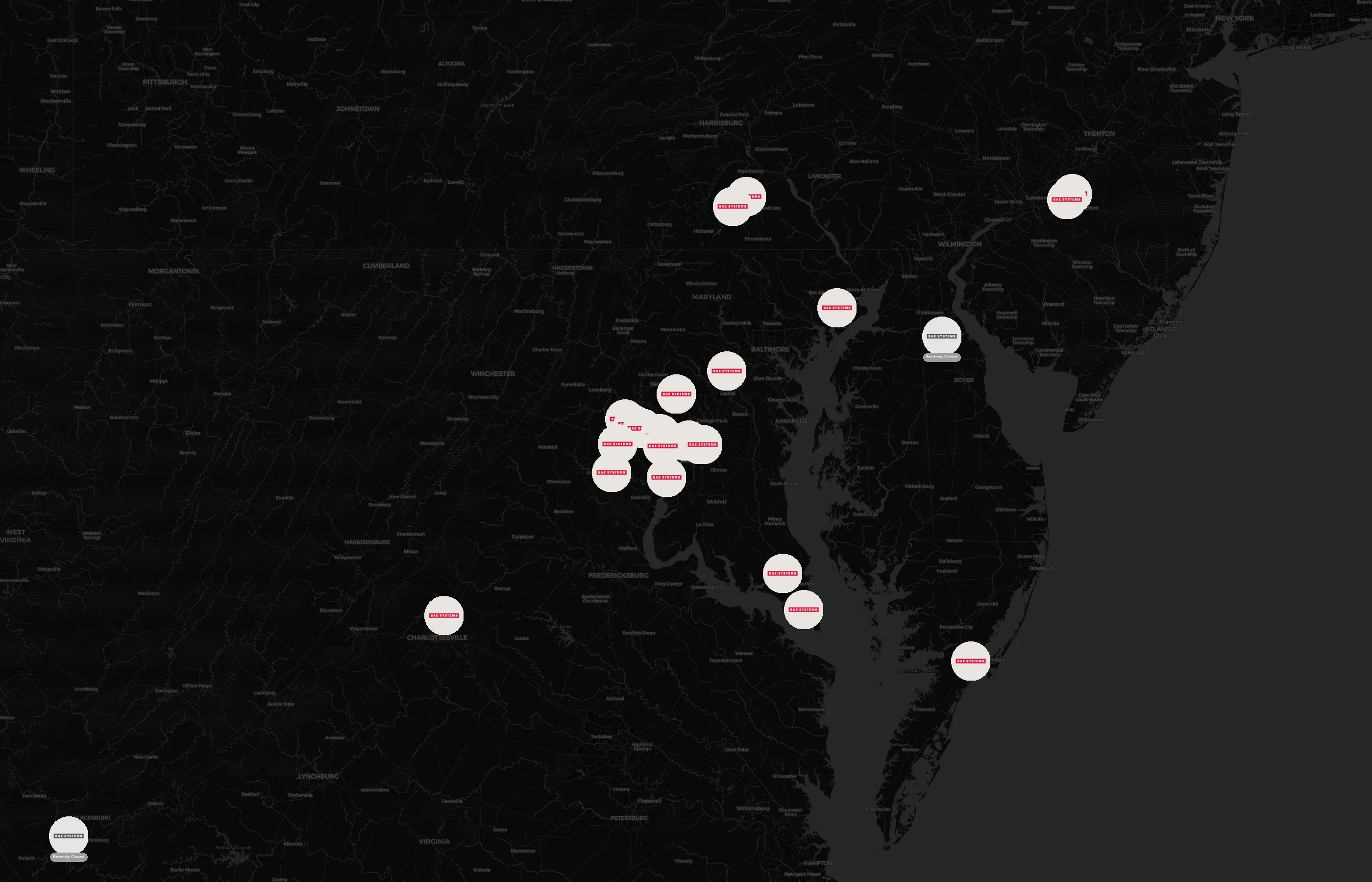 BAE Systems city distribution