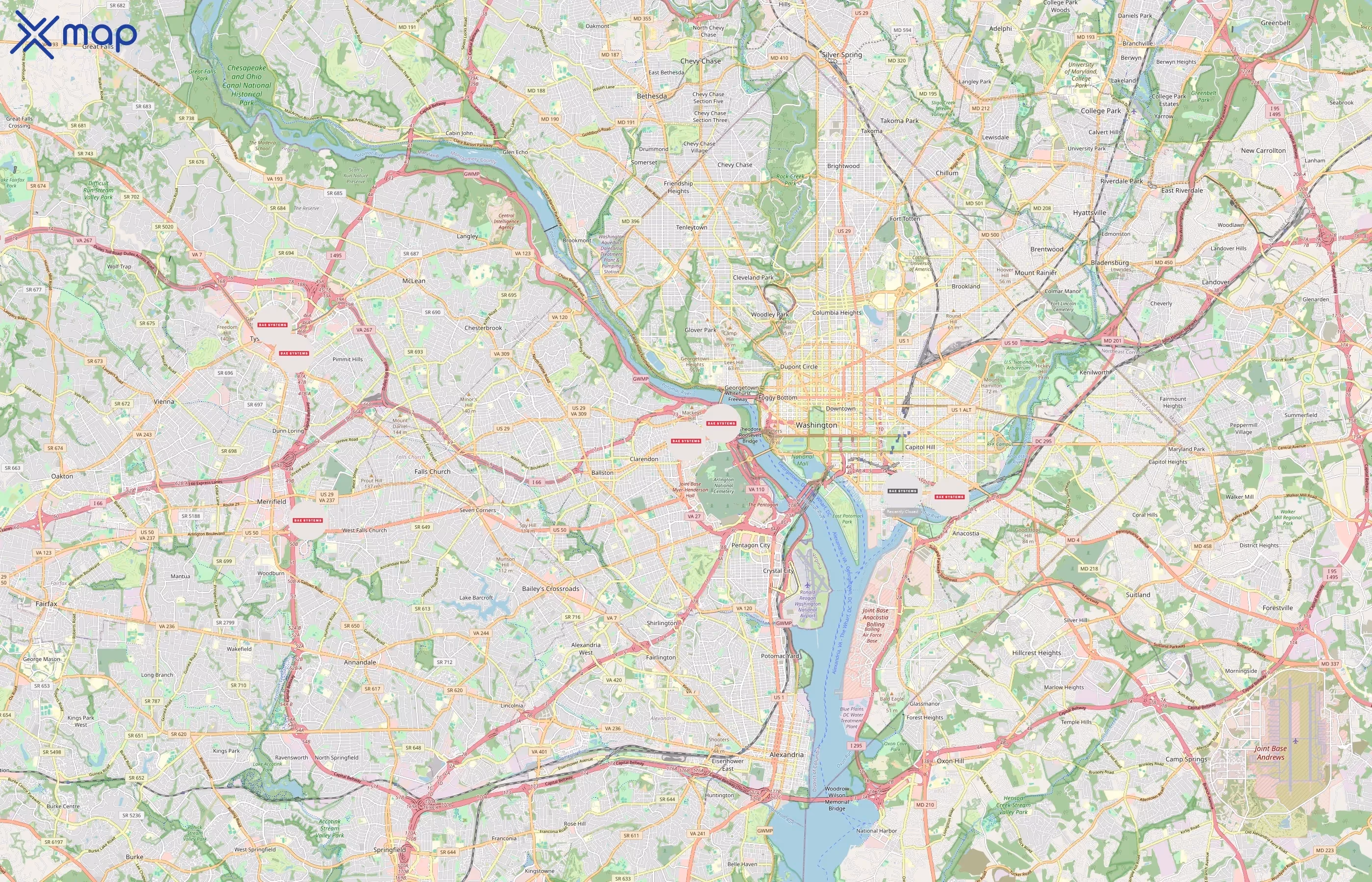 BAE Systems area coverage
