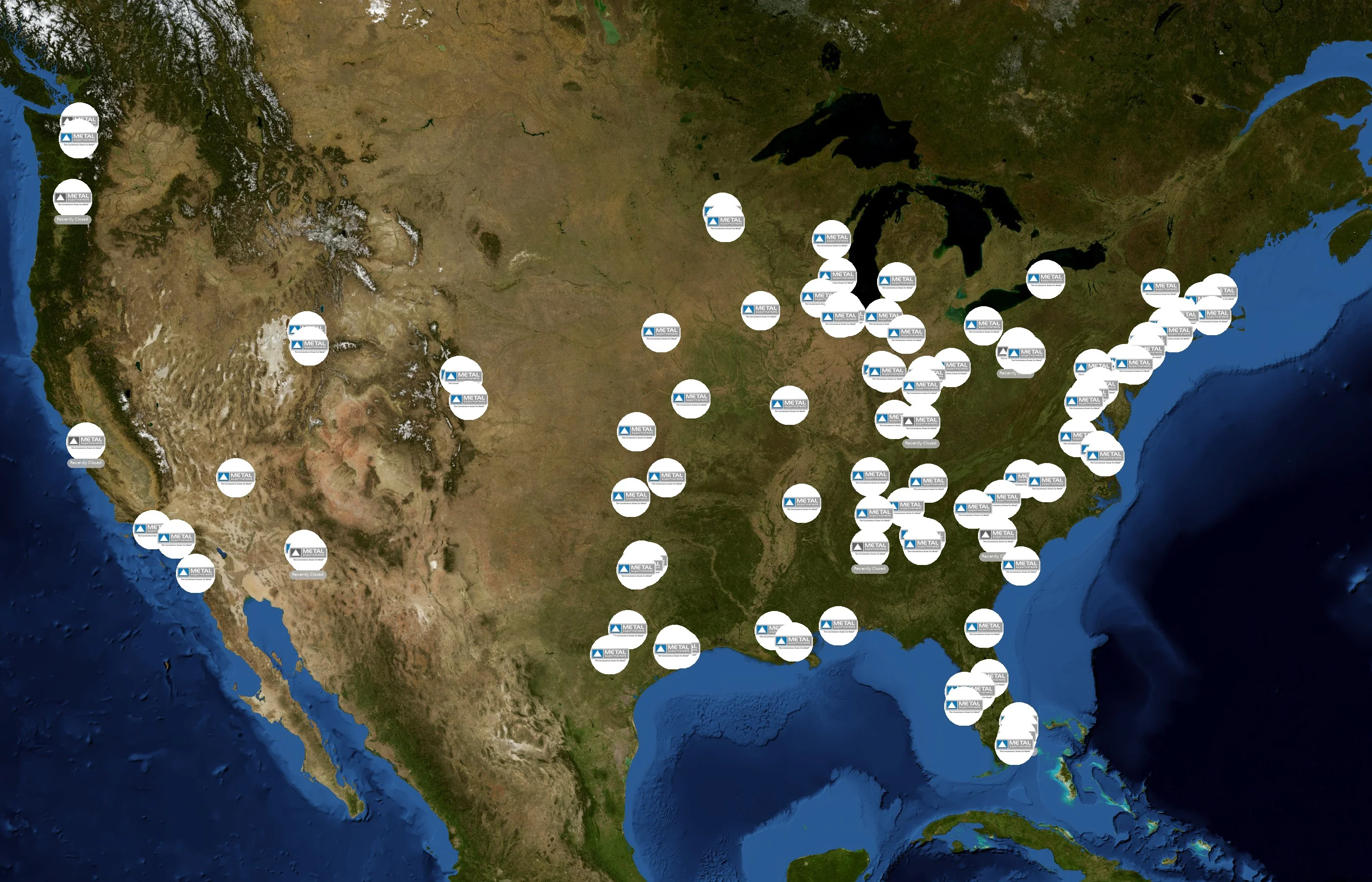 Metal Supermarkets state distribution