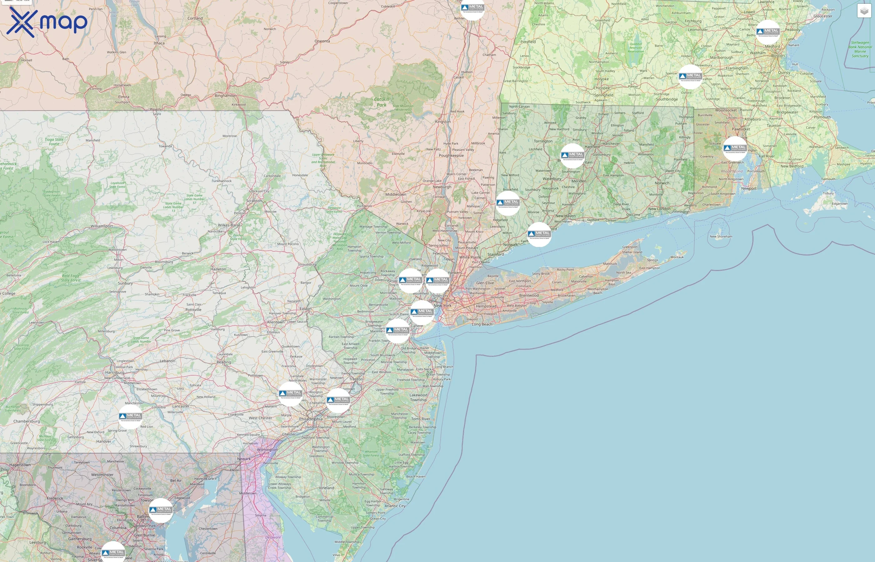 Metal Supermarkets street hotspots