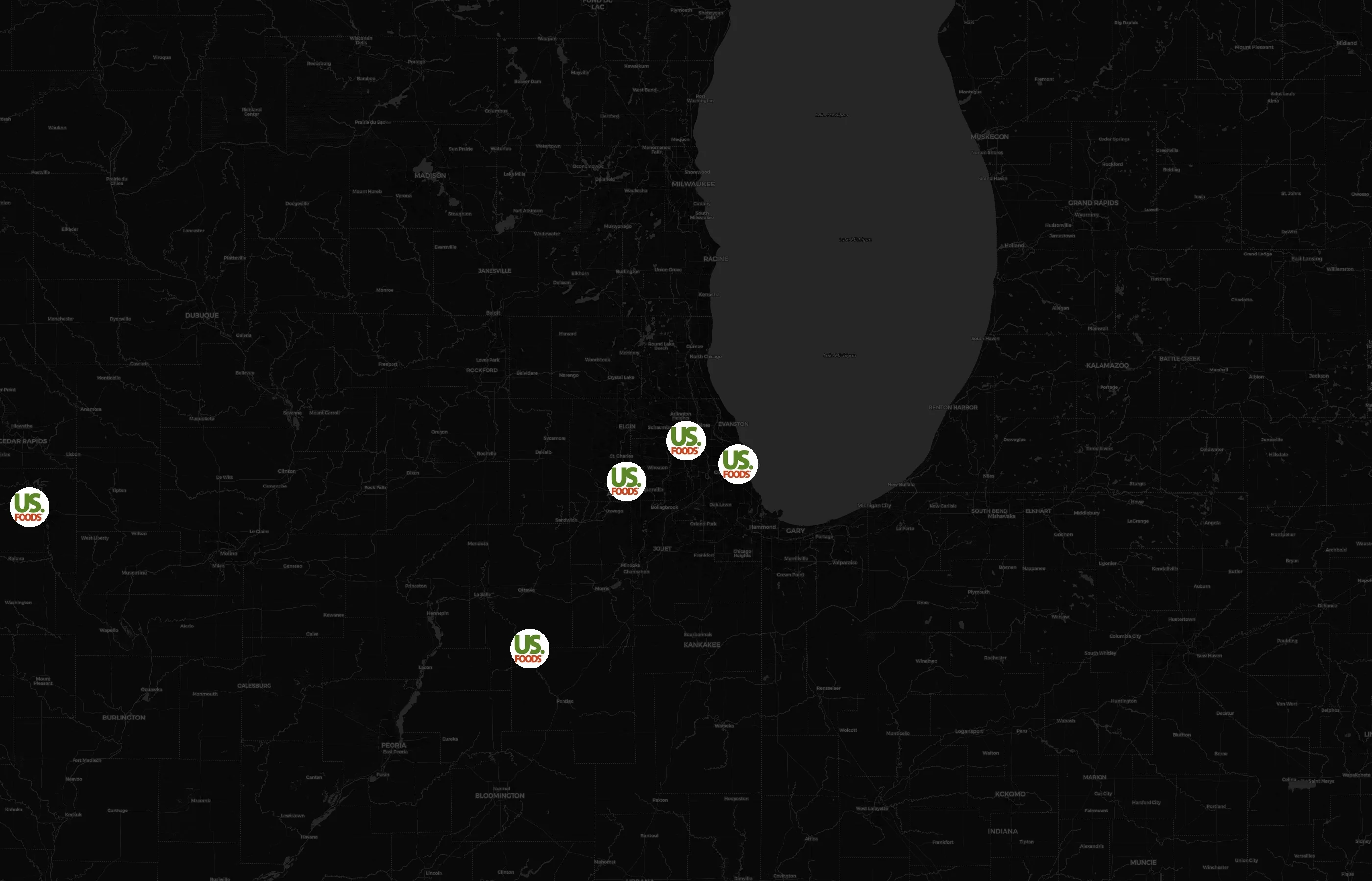 US Foods city distribution