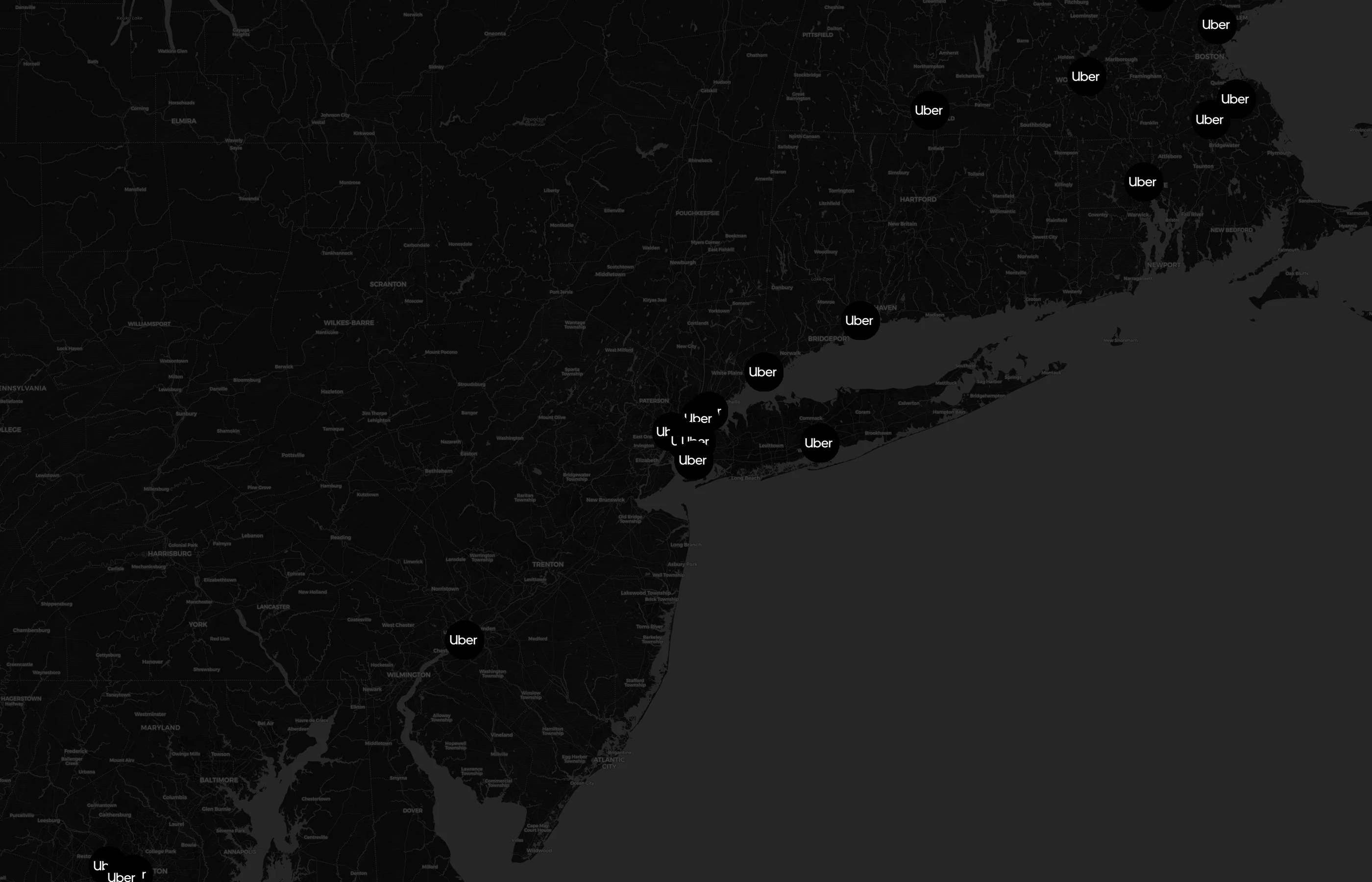 Uber city distribution