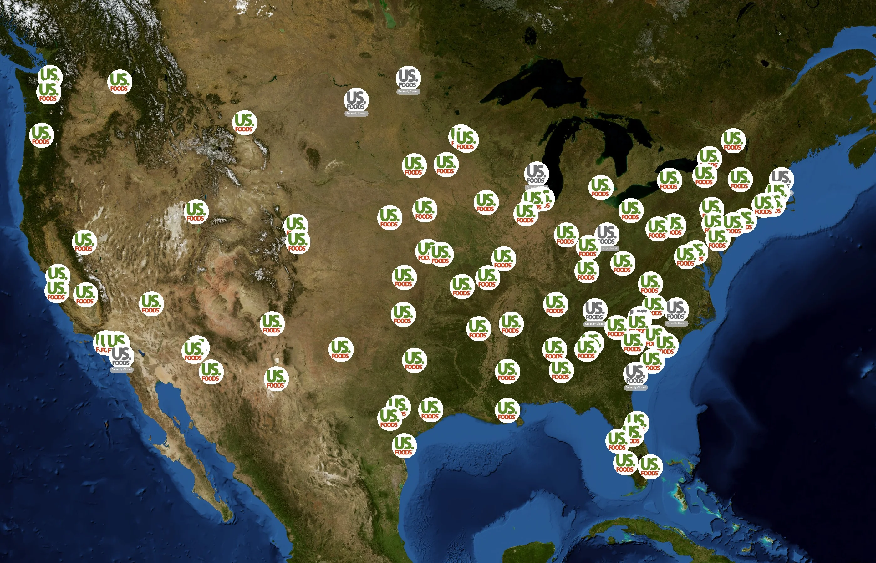US Foods state distribution