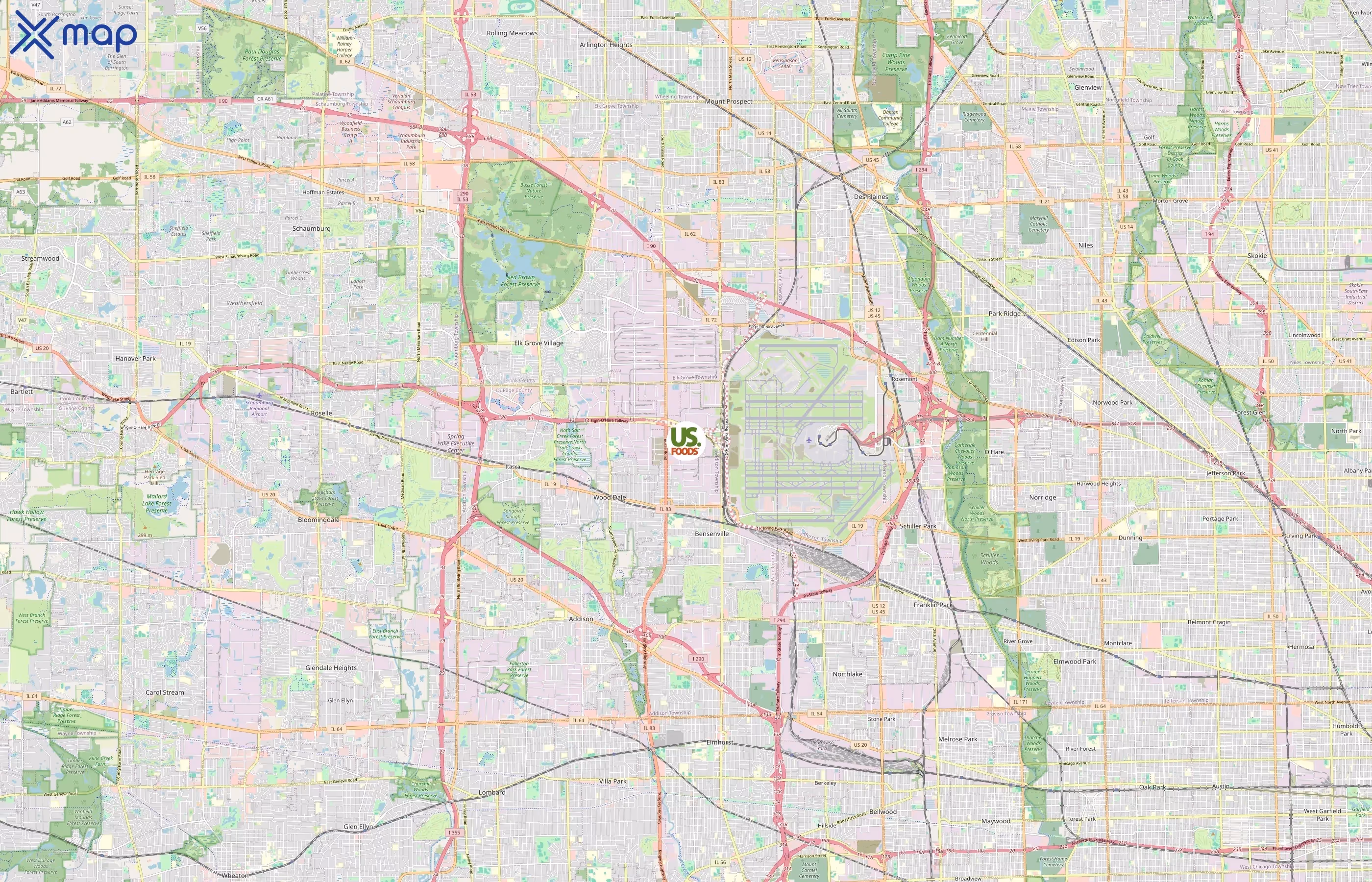 US Foods area coverage