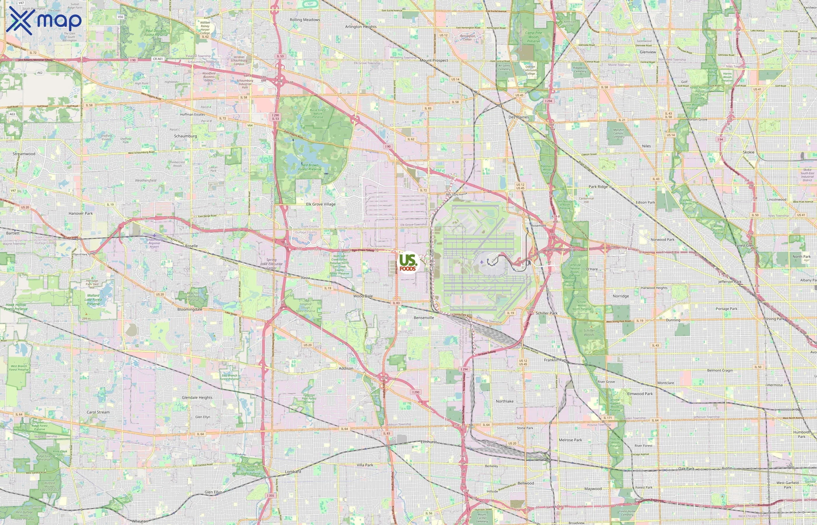 US Foods area coverage