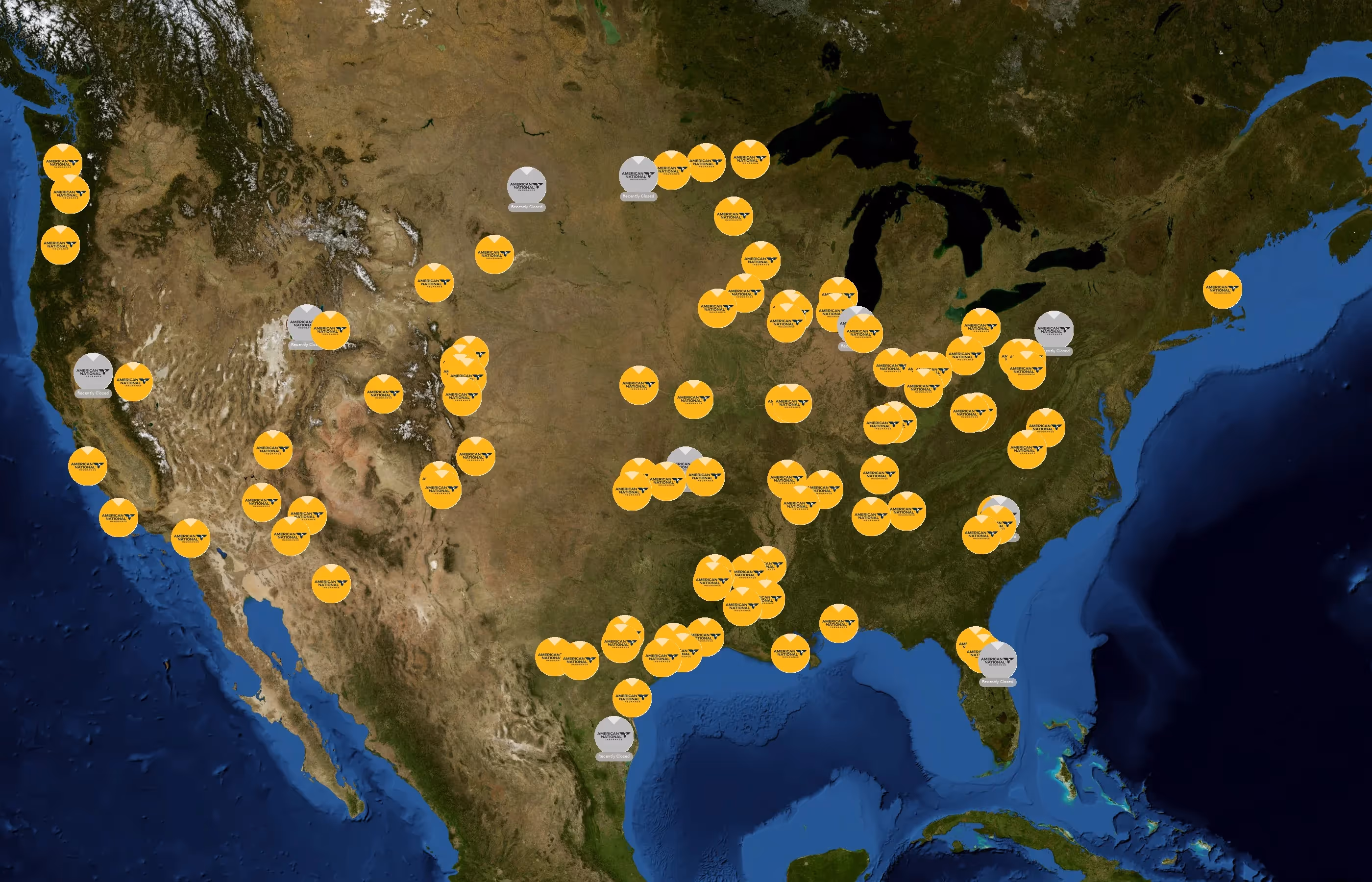 American National Insurance state distribution