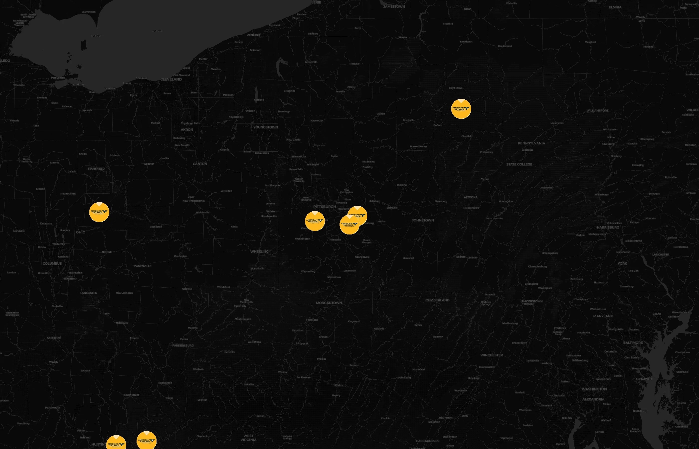 American National Insurance city distribution