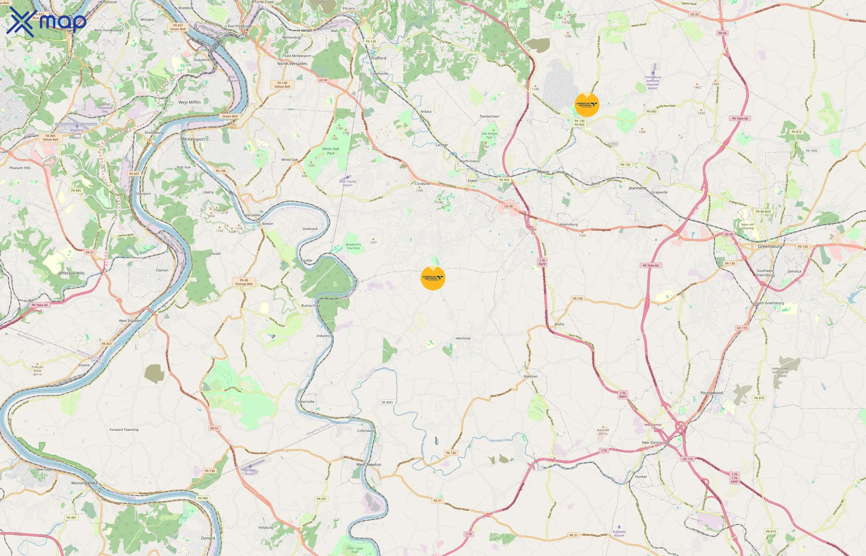 American National Insurance area coverage