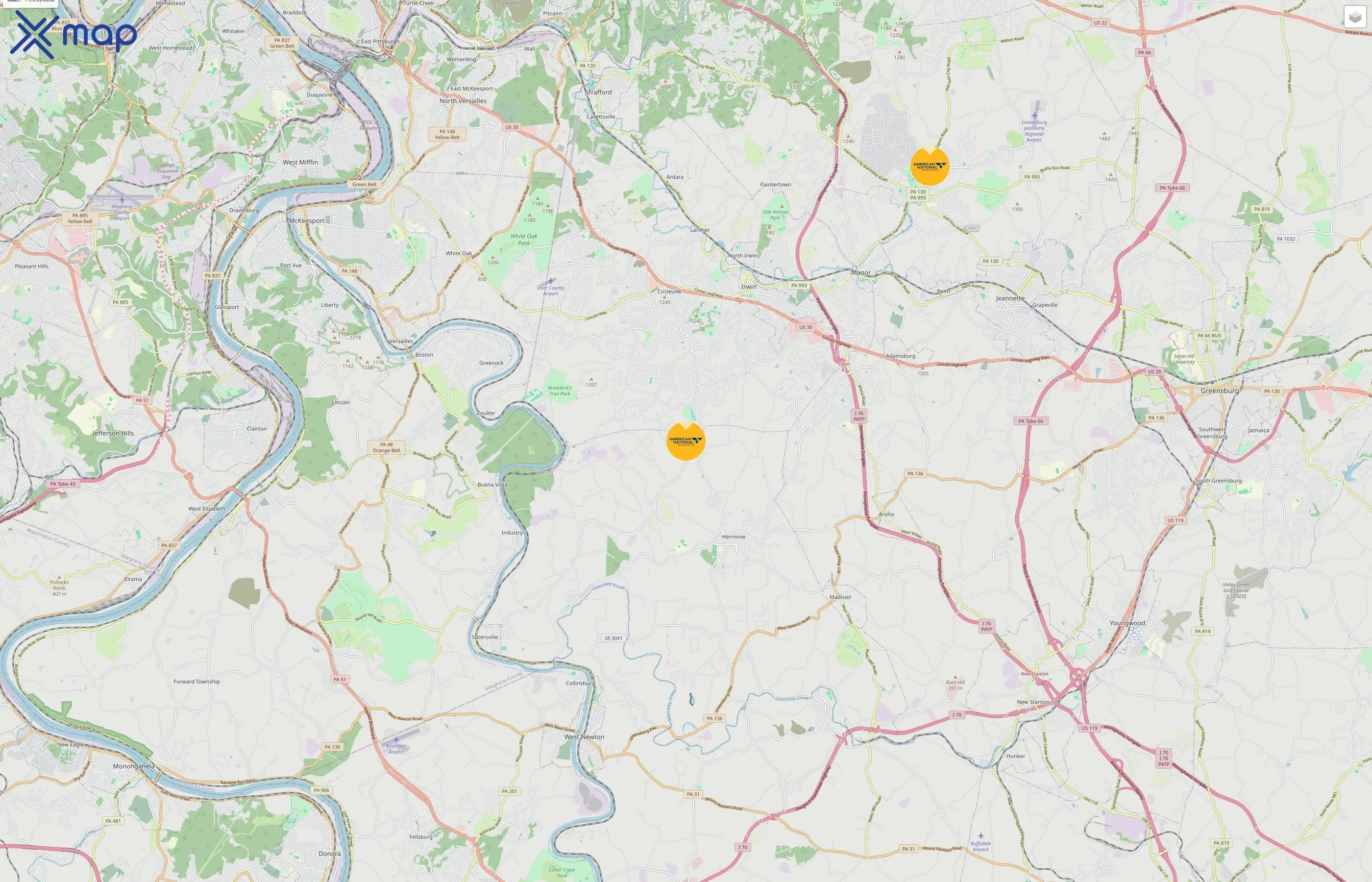 American National Insurance traffic data