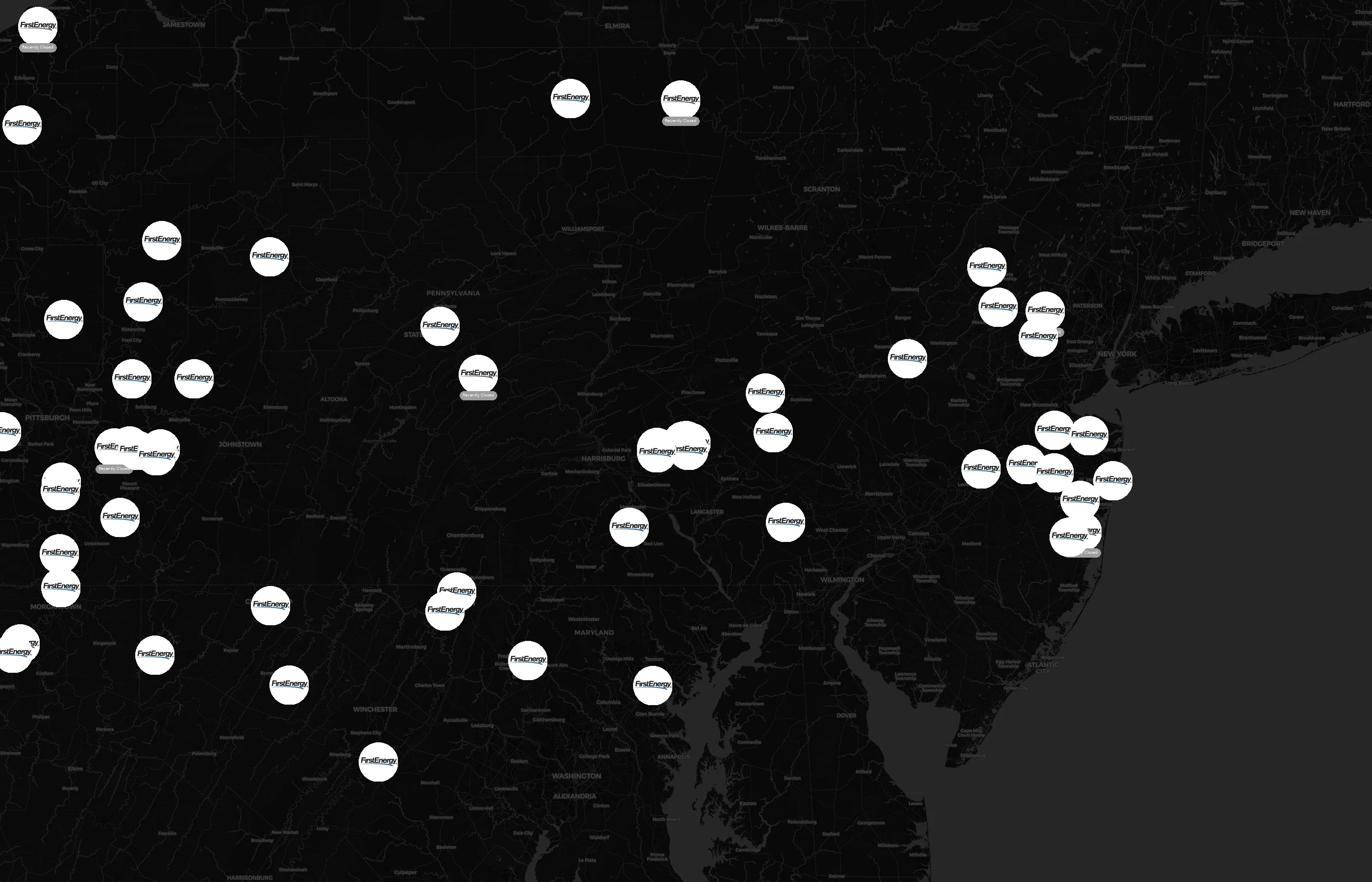 FirstEnergy city distribution