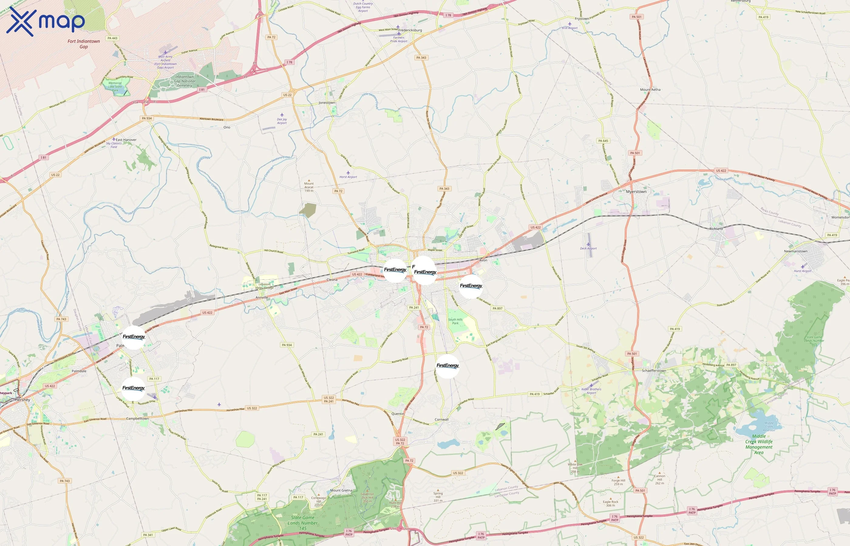 FirstEnergy area coverage