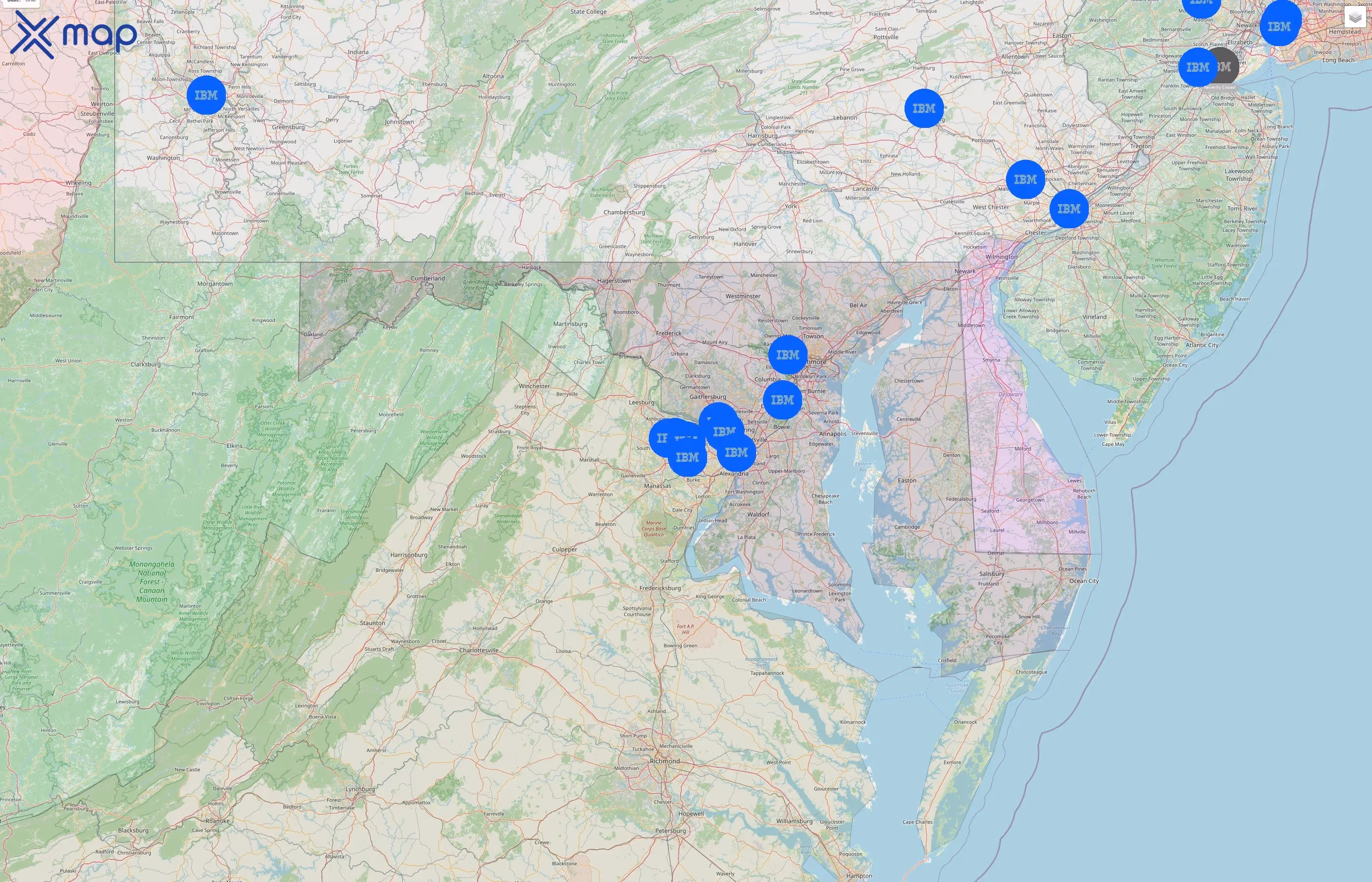 IBM street hotspots