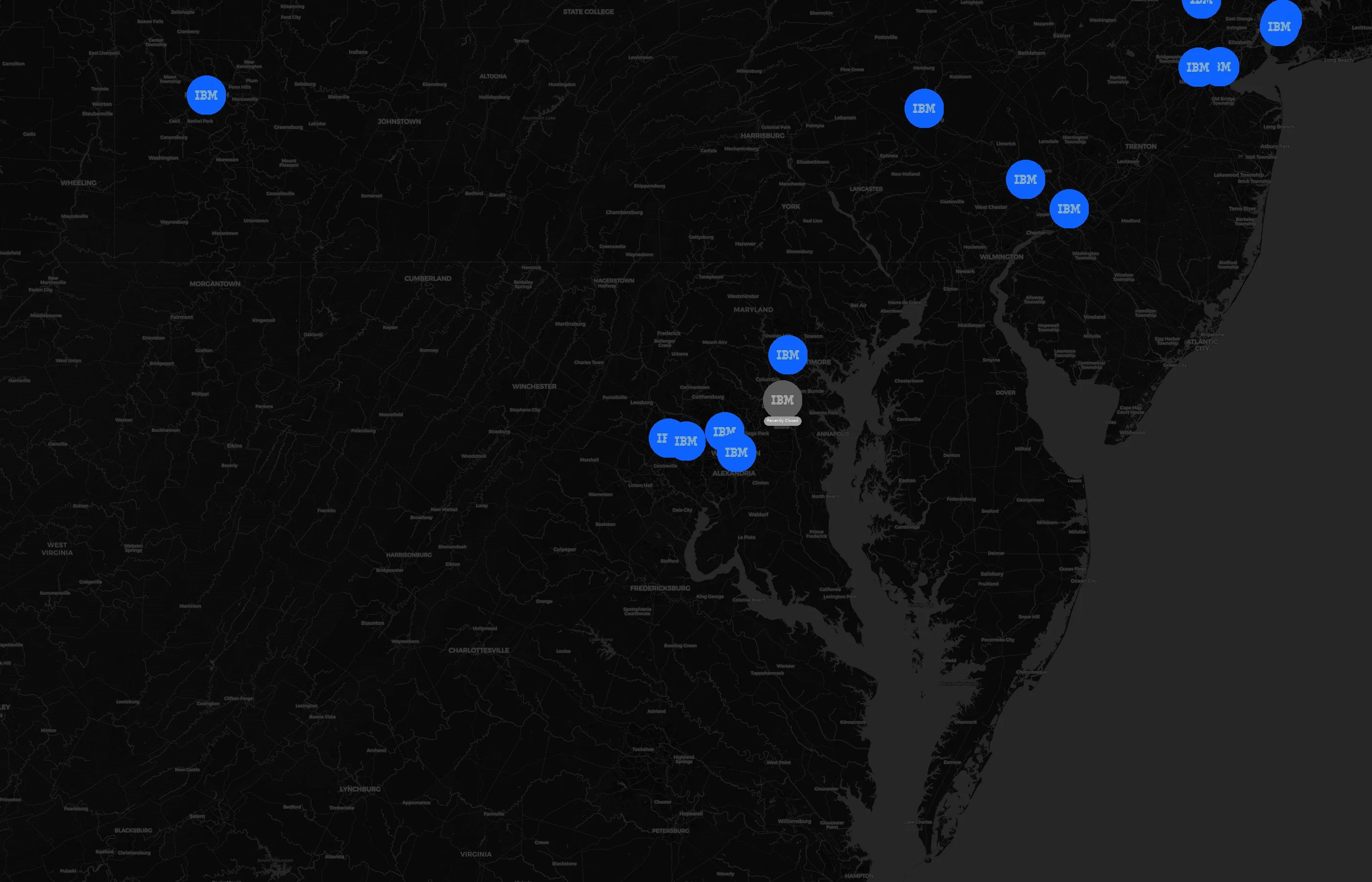 IBM city distribution