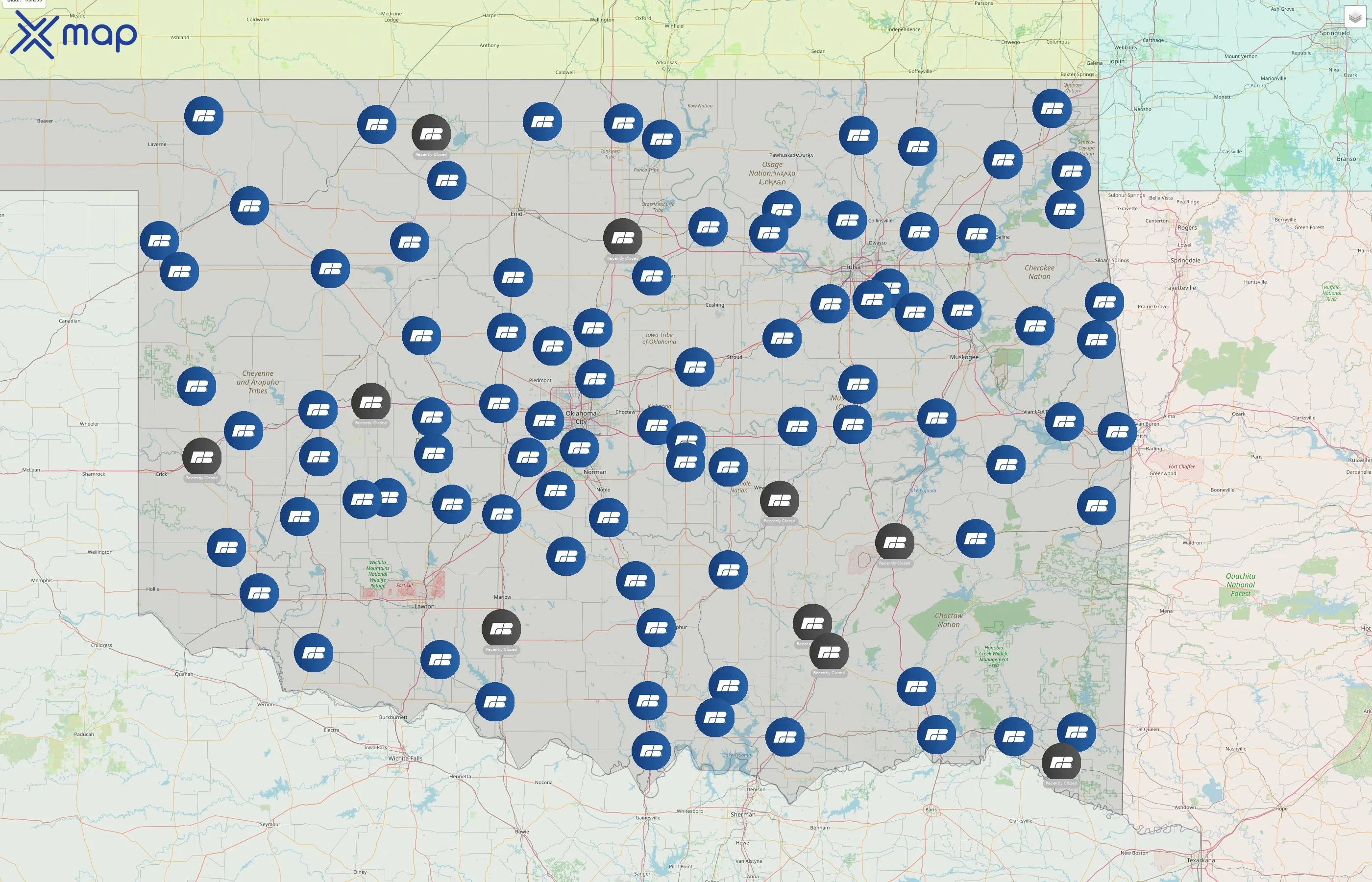 Oklahoma Farm Bureau Insurance street hotspots