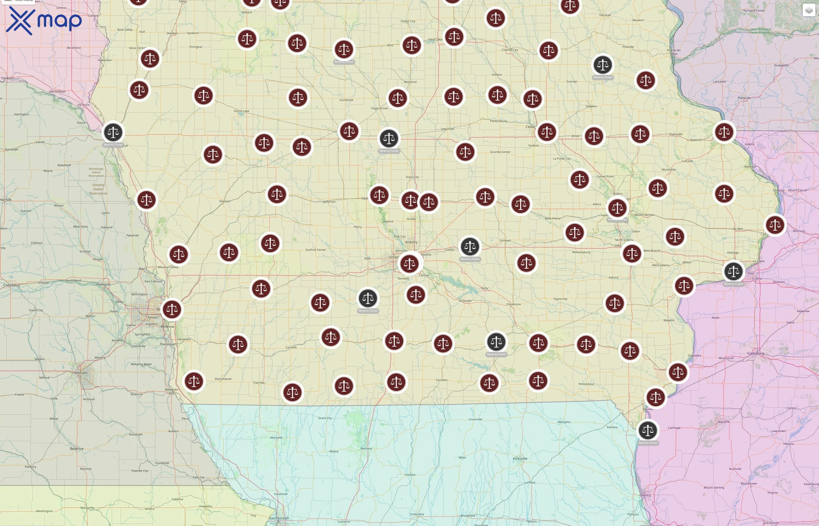 Iowa Judicial Branch street hotspots