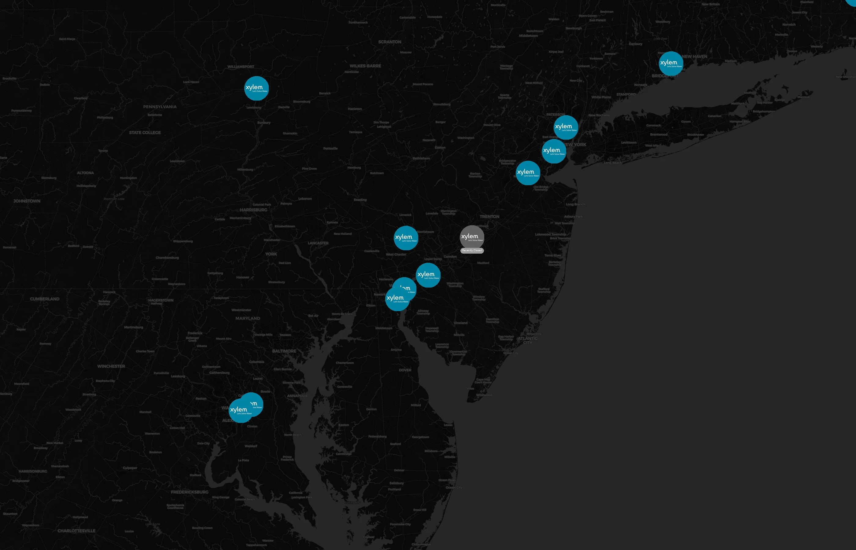 Xylem city distribution