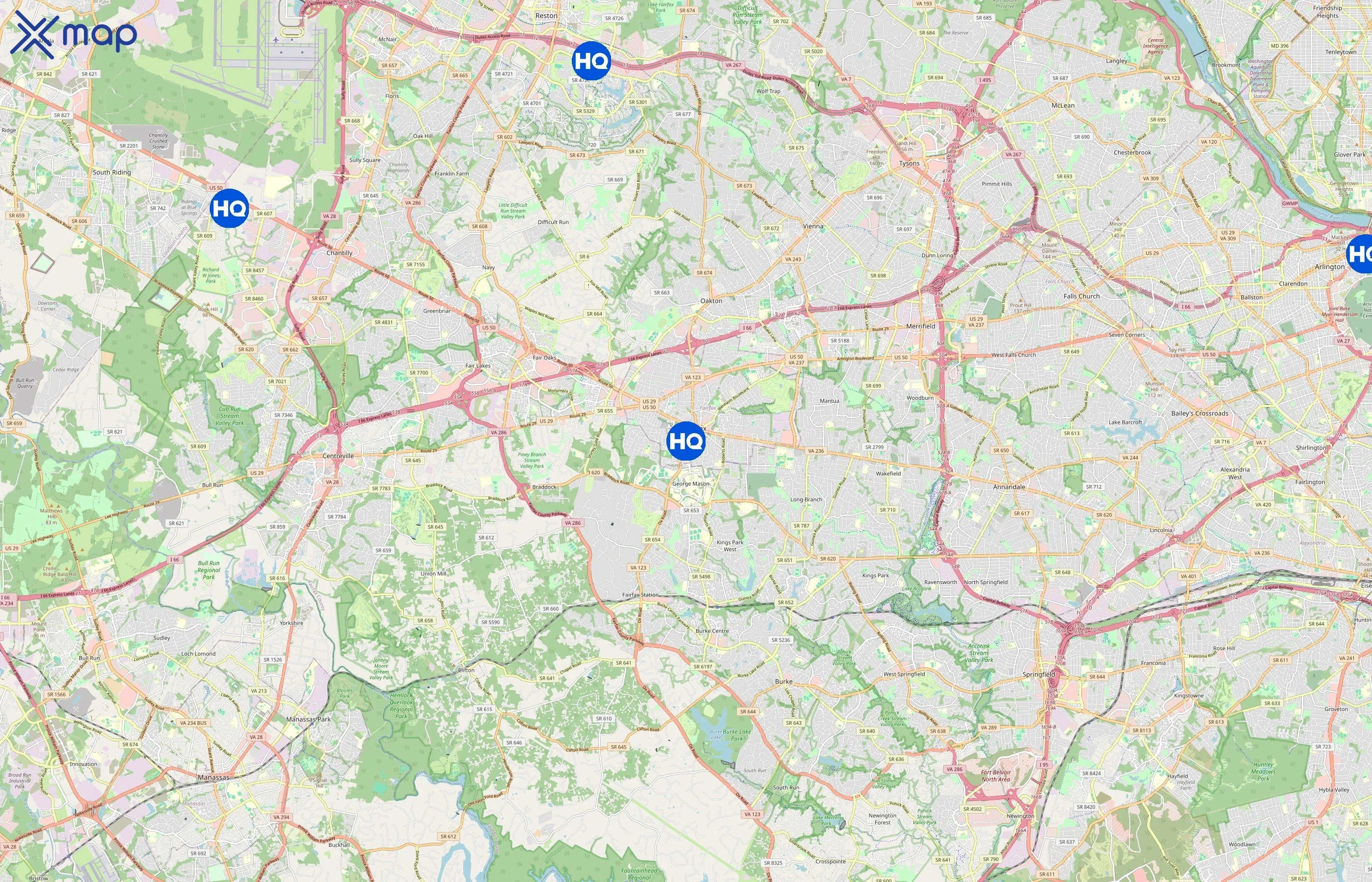 HQ area coverage