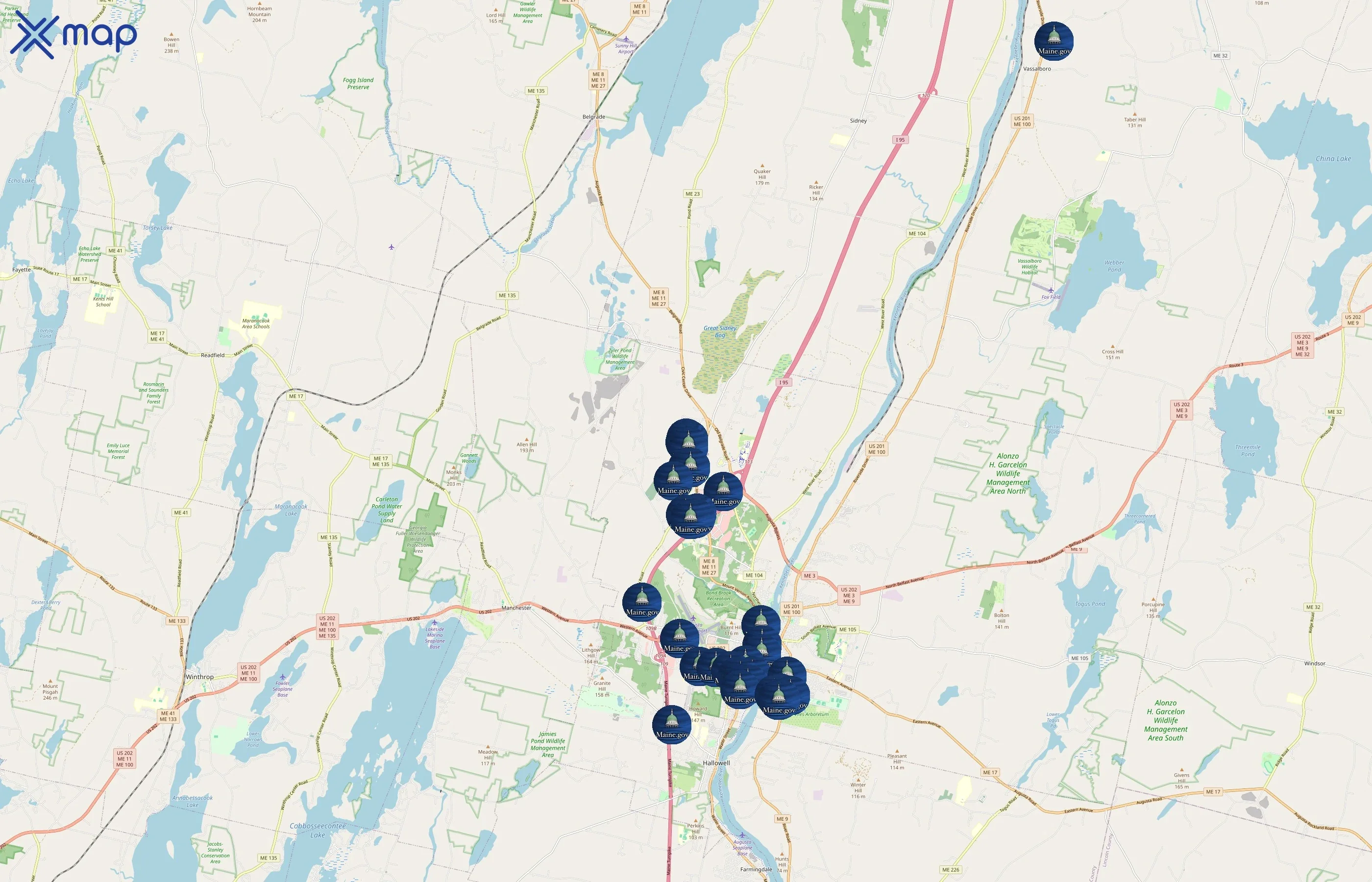 State of Maine area coverage