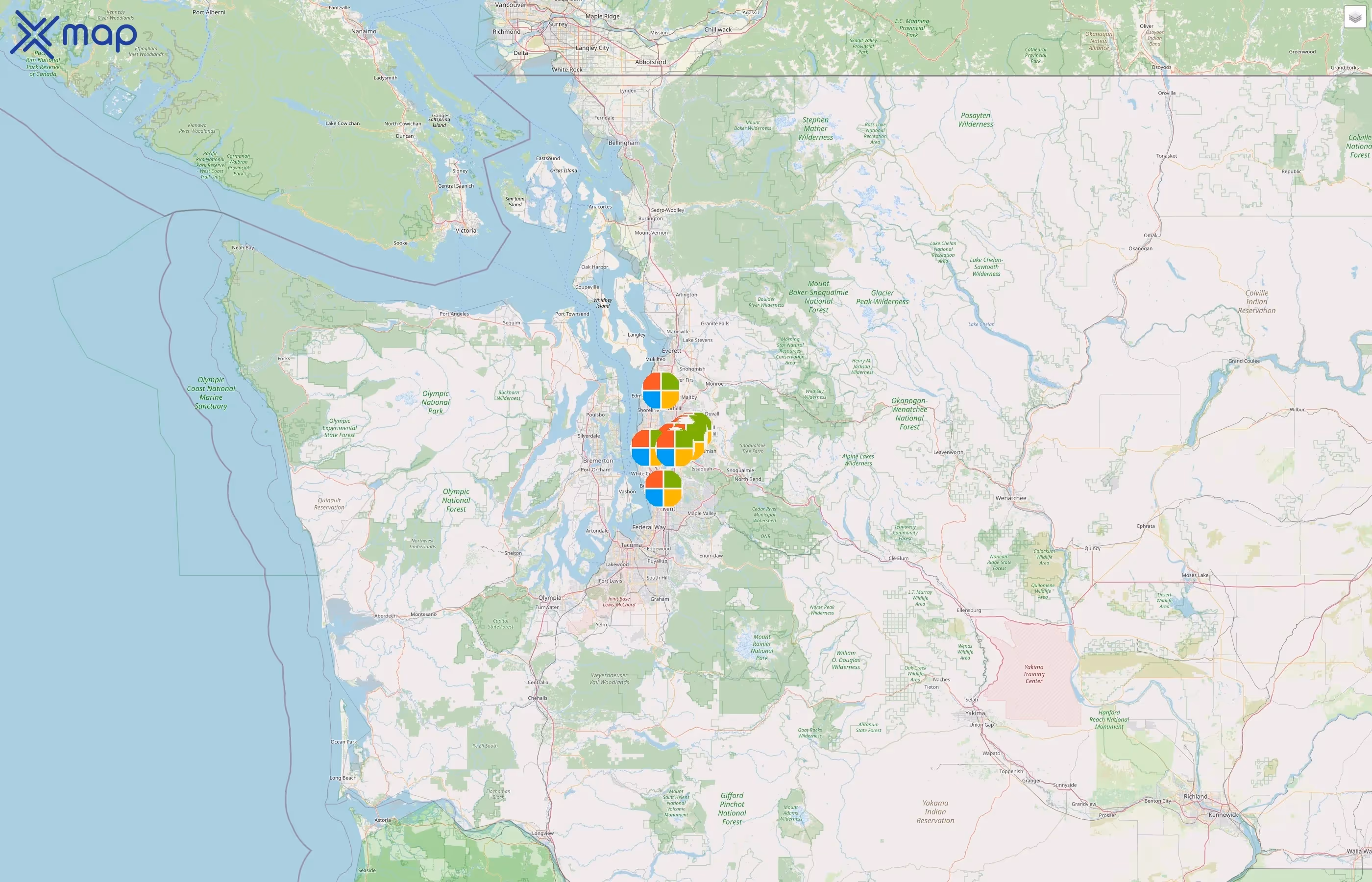 Microsoft street hotspots