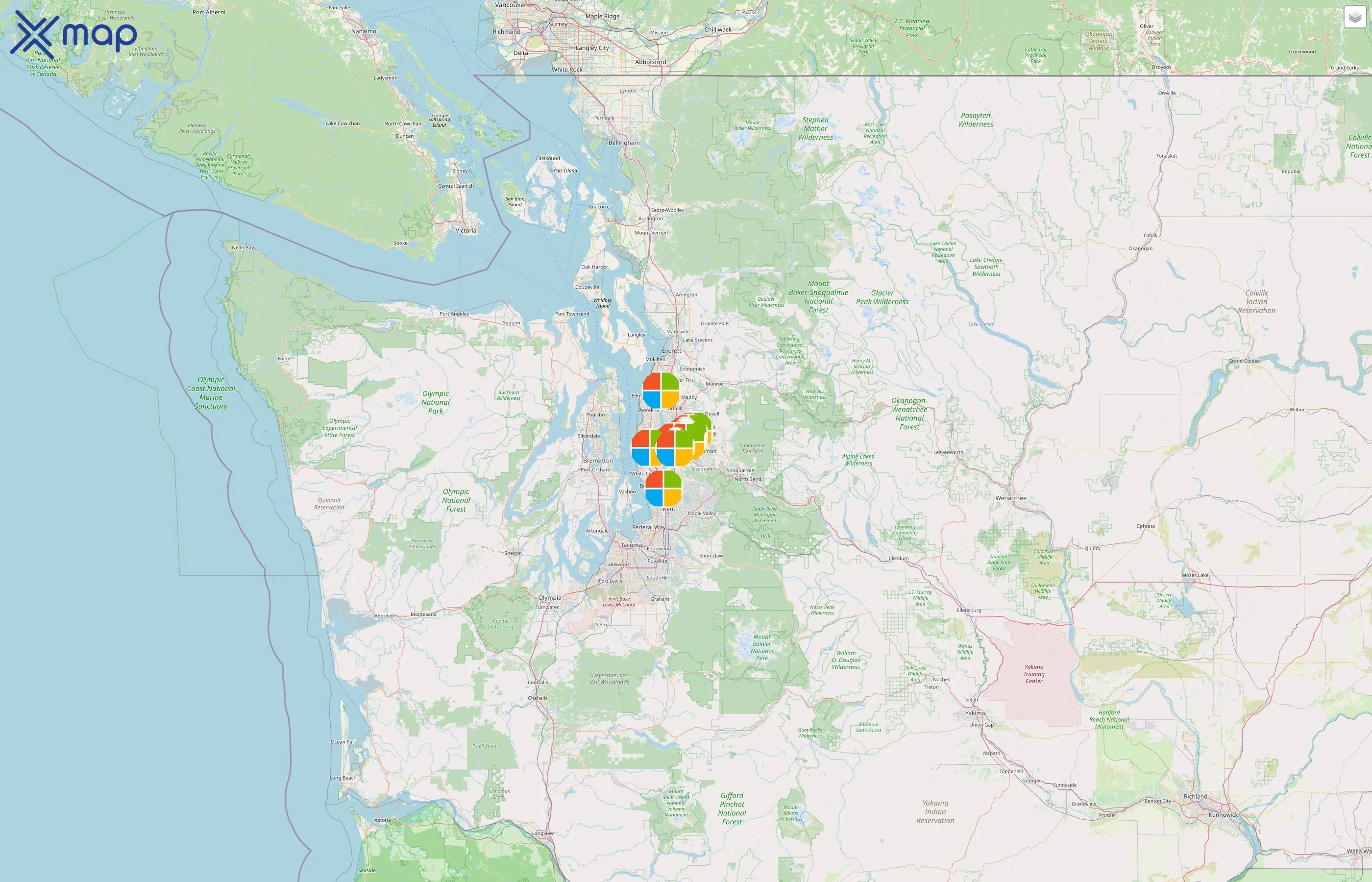 Microsoft street hotspots