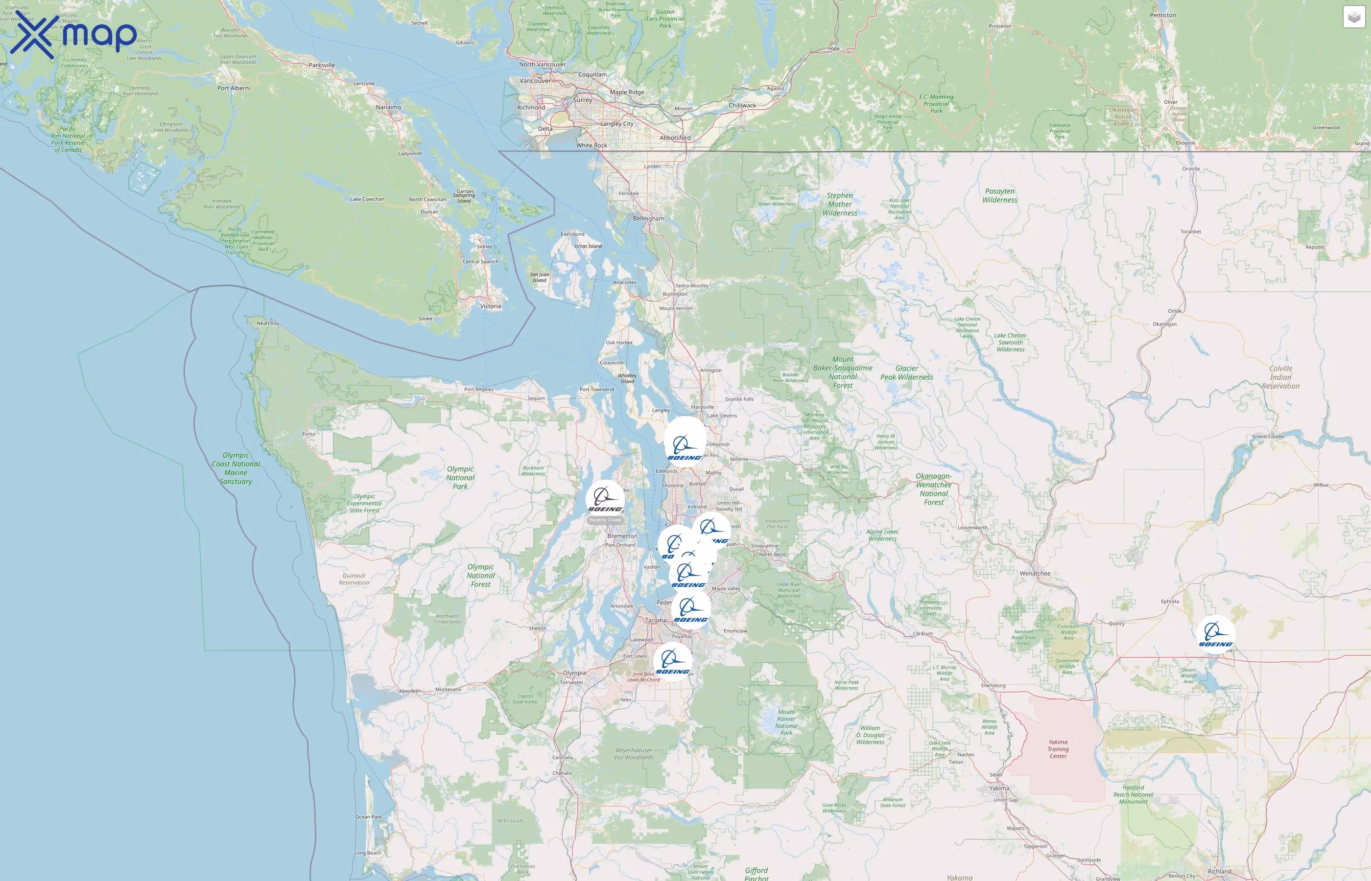 The Boeing Company street hotspots
