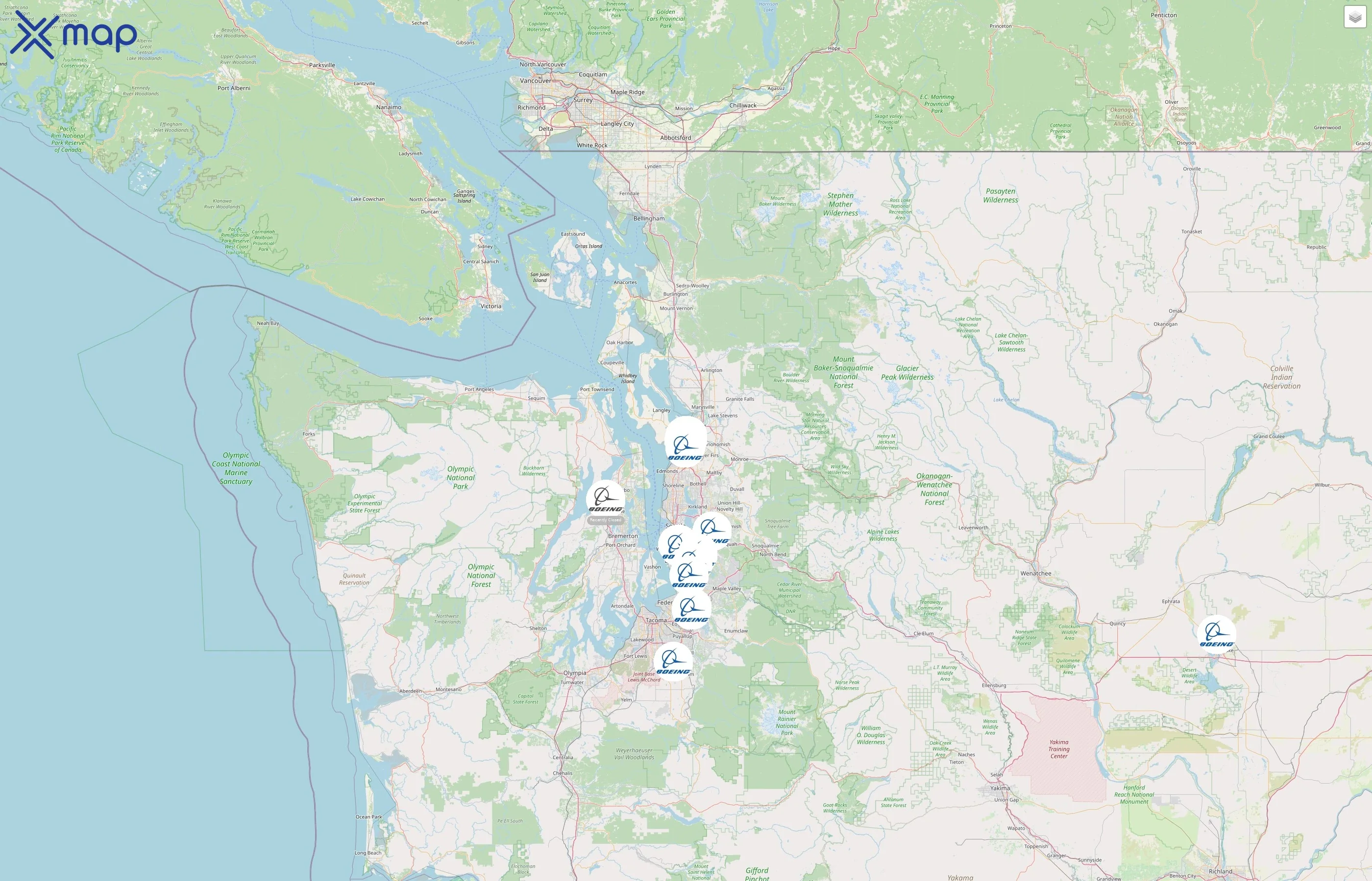 The Boeing Company street hotspots