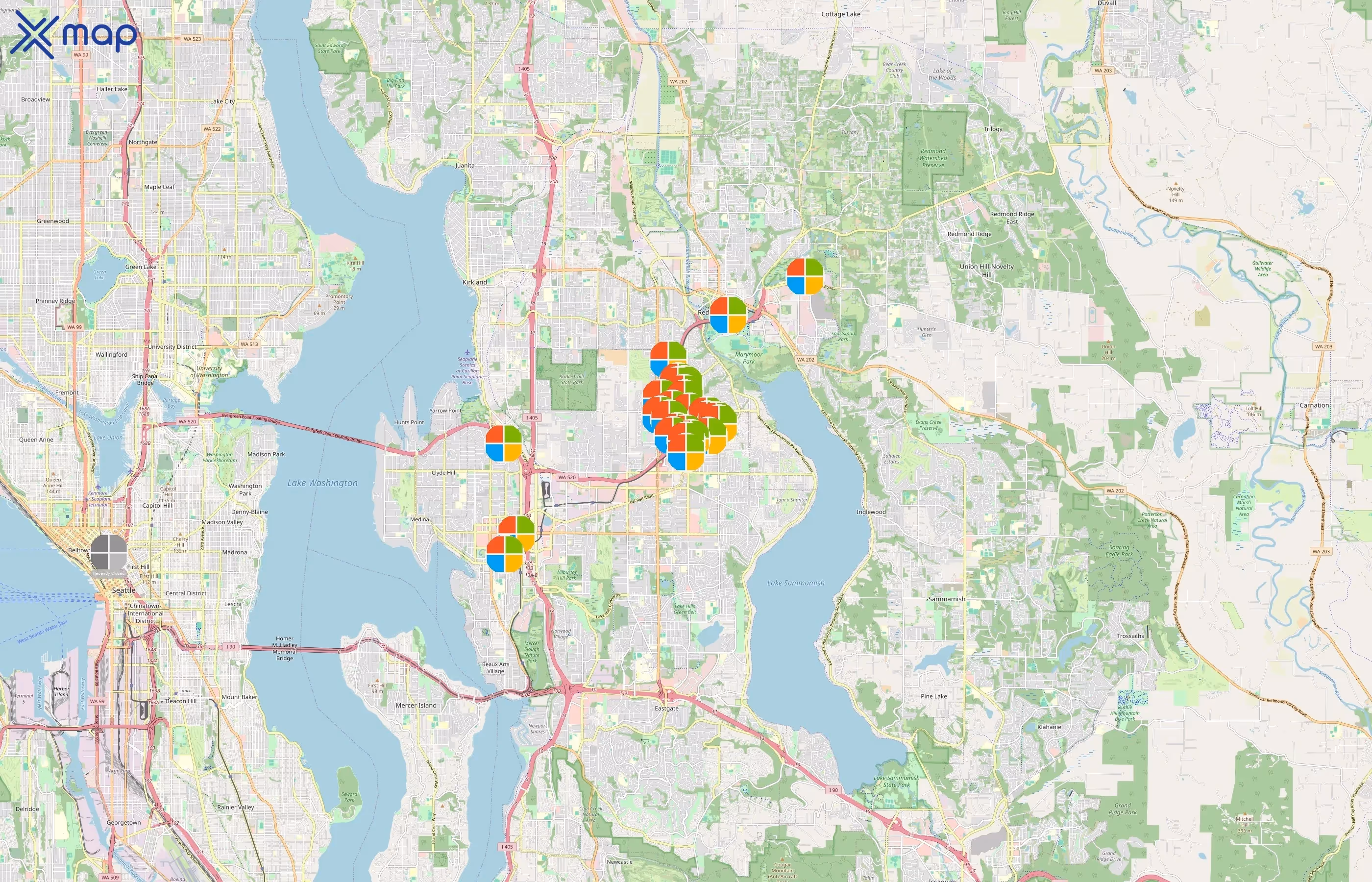 Microsoft area coverage