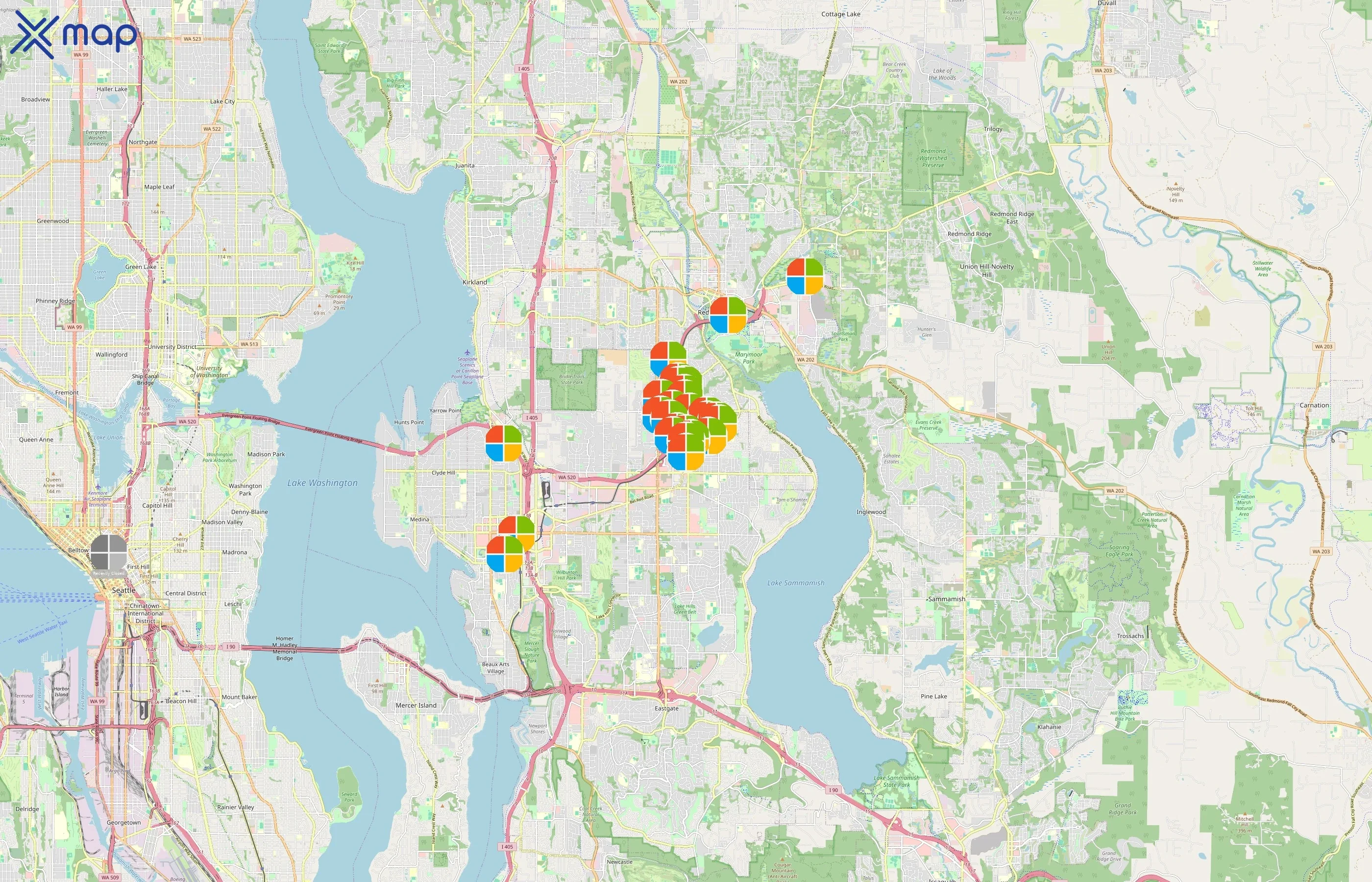 Microsoft area coverage