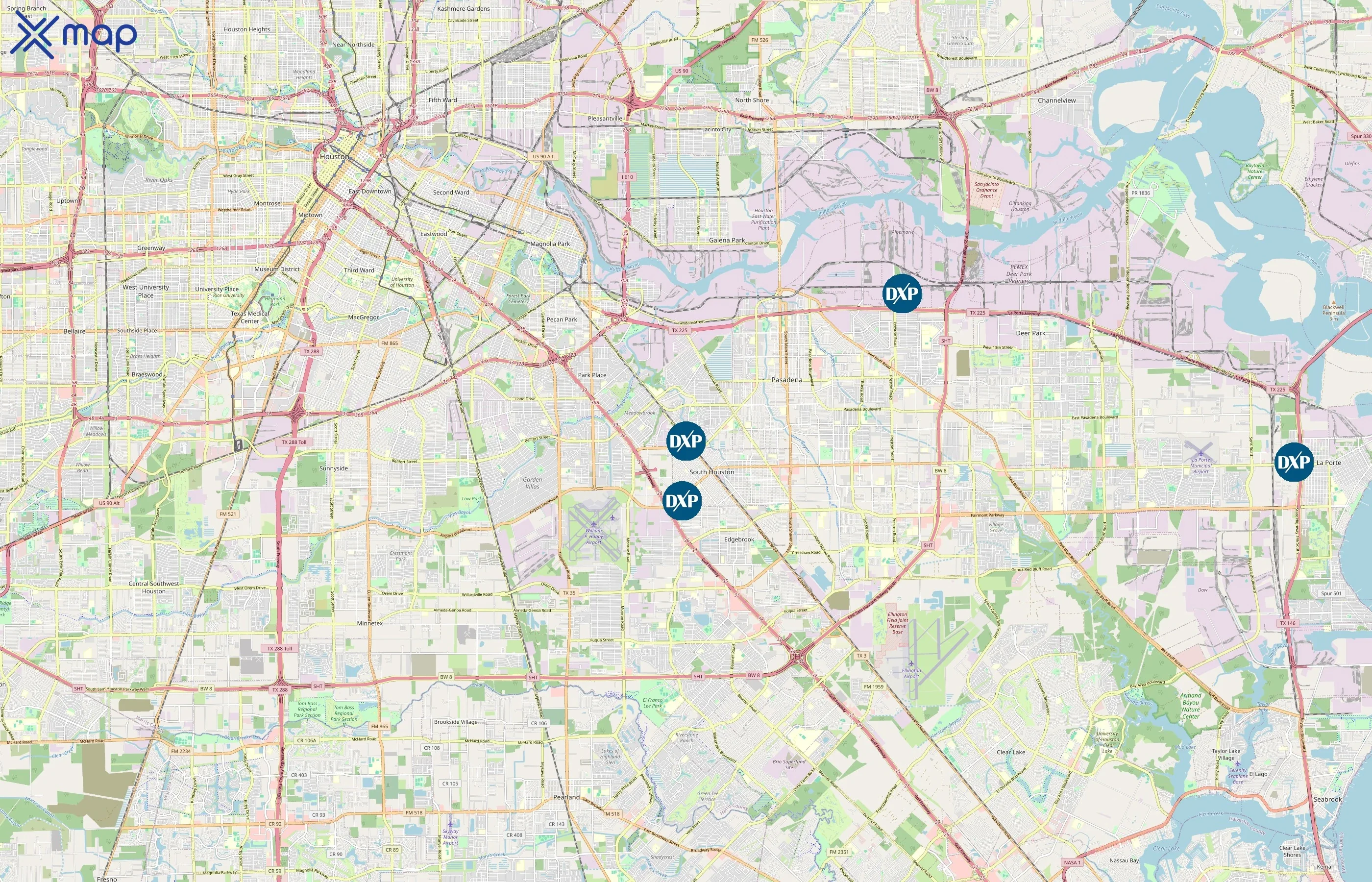 DXP Enterprises area coverage