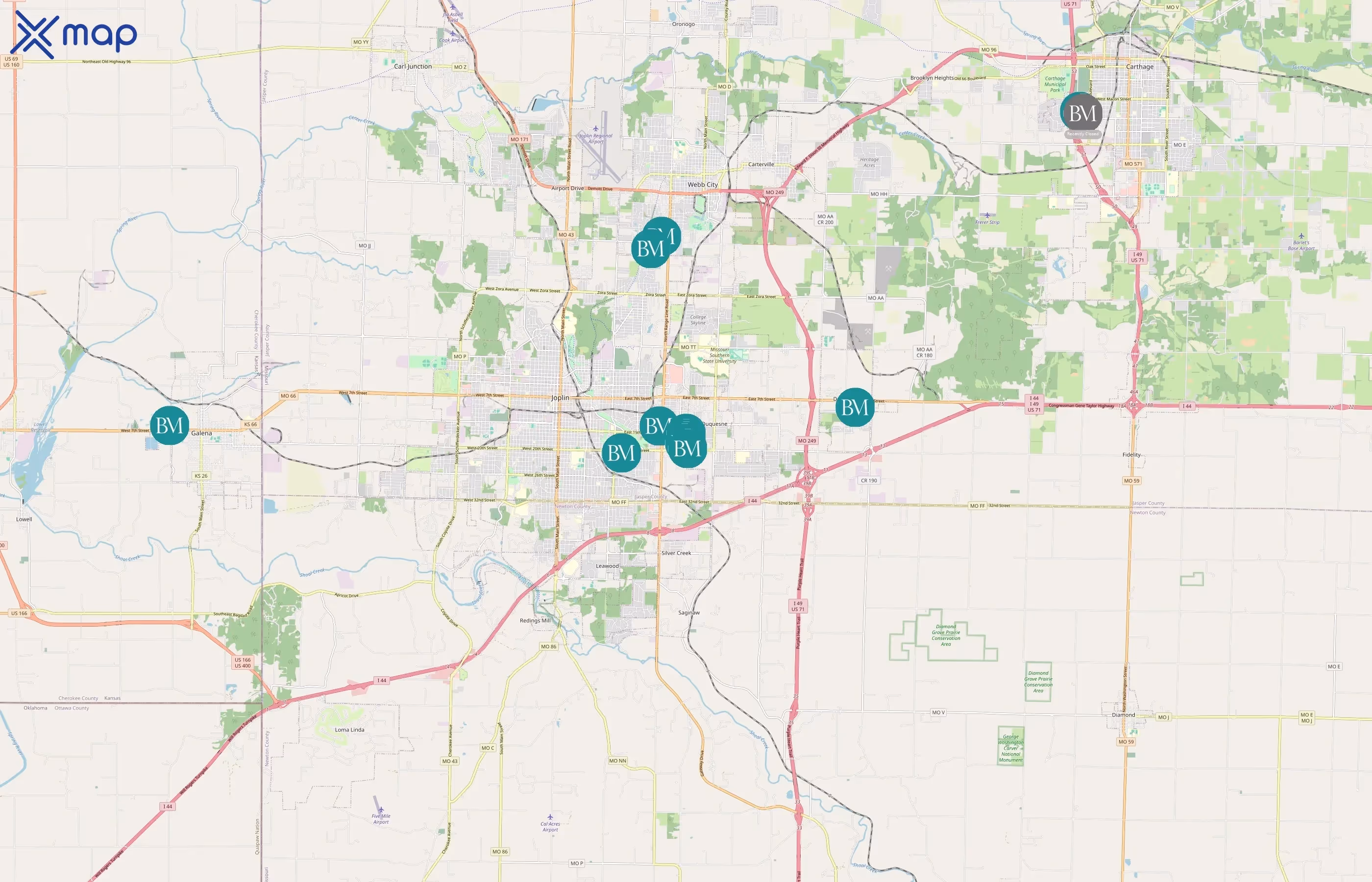 Bell Management, Inc. area coverage