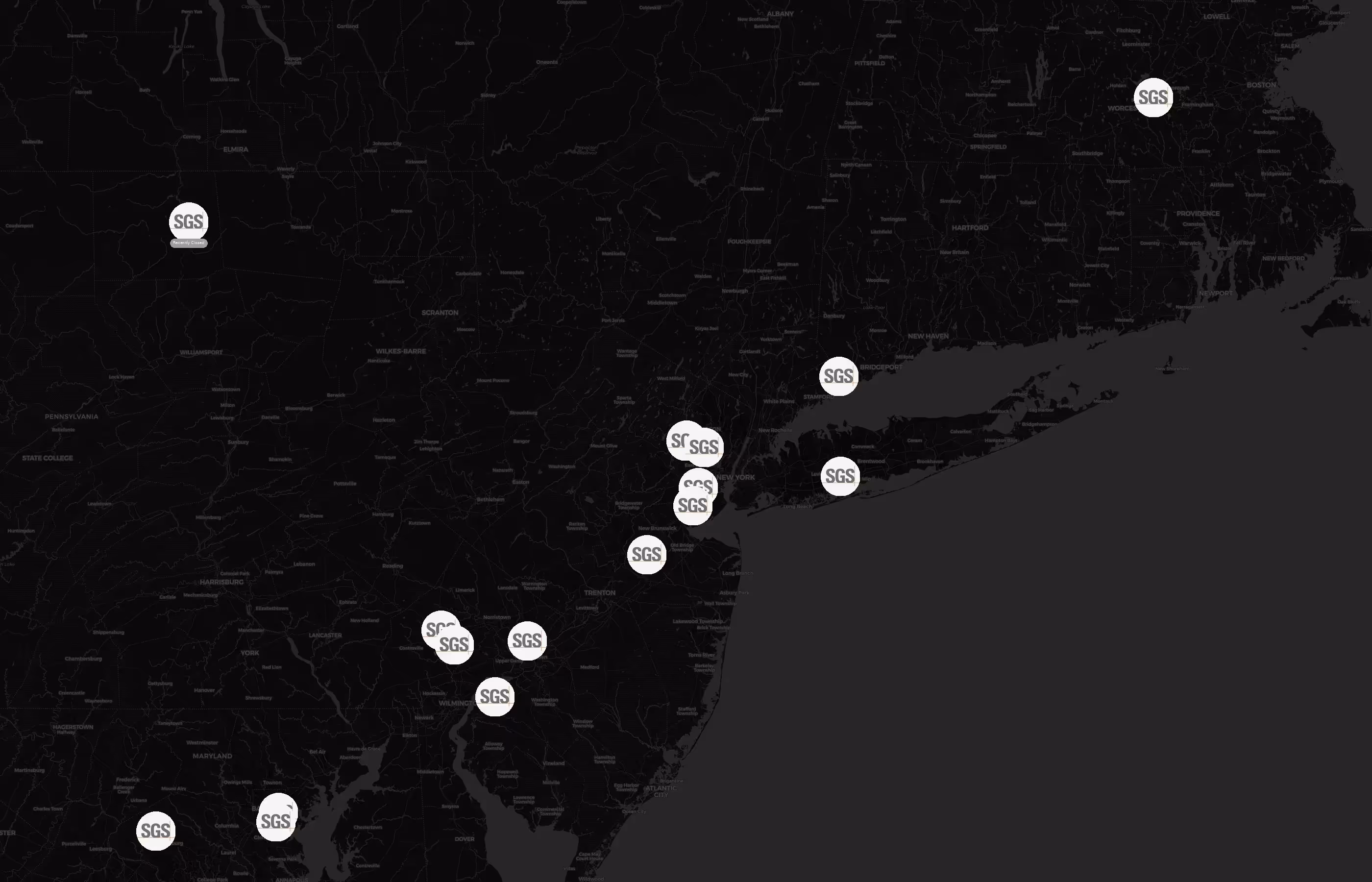 SGS city distribution