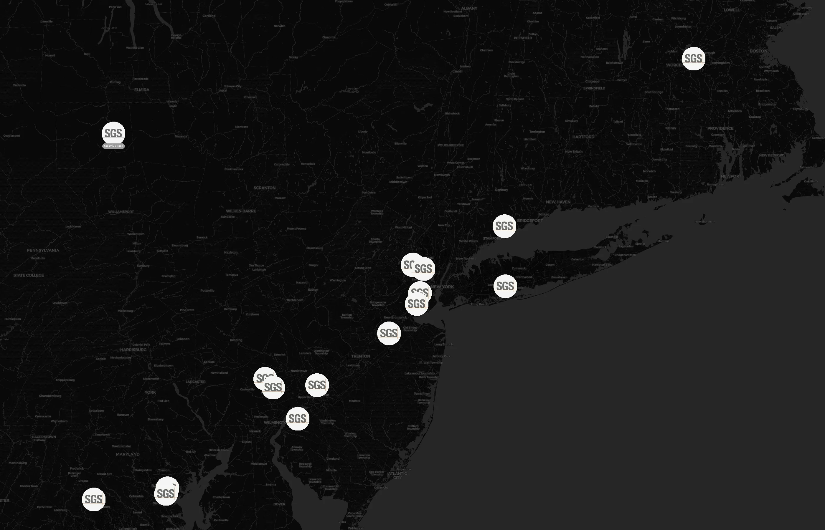 SGS city distribution