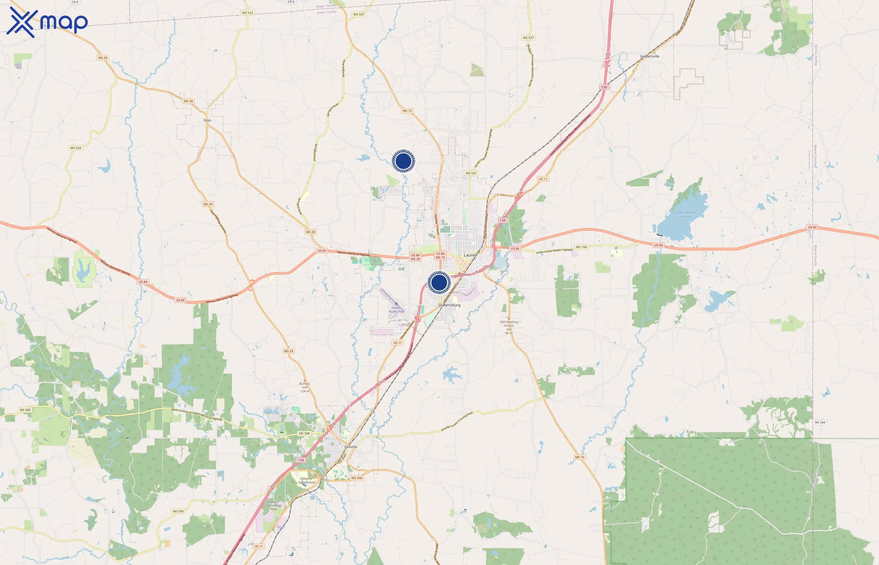 Blossman Gas area coverage
