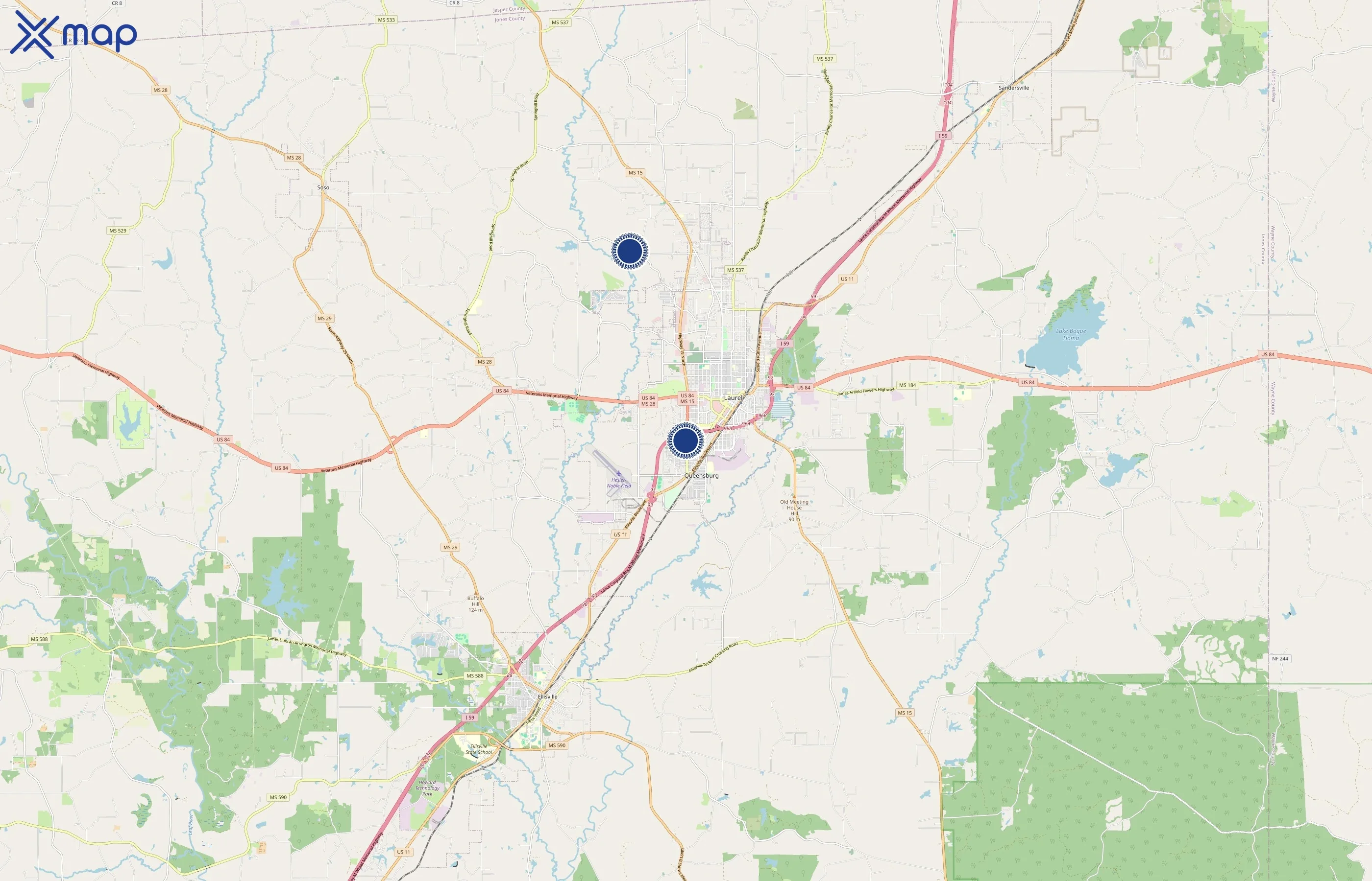 Blossman Gas area coverage