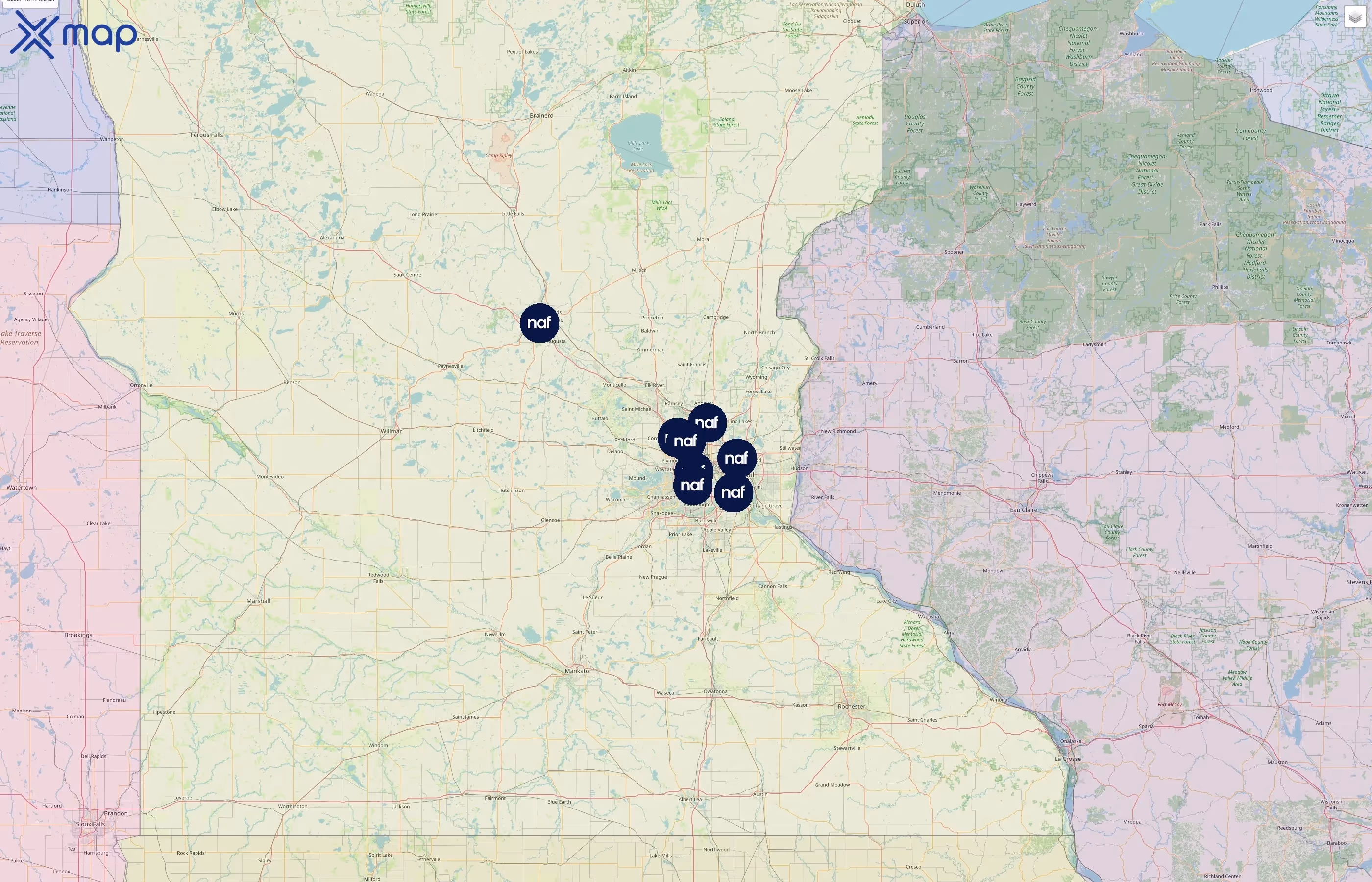 New American Funding street hotspots