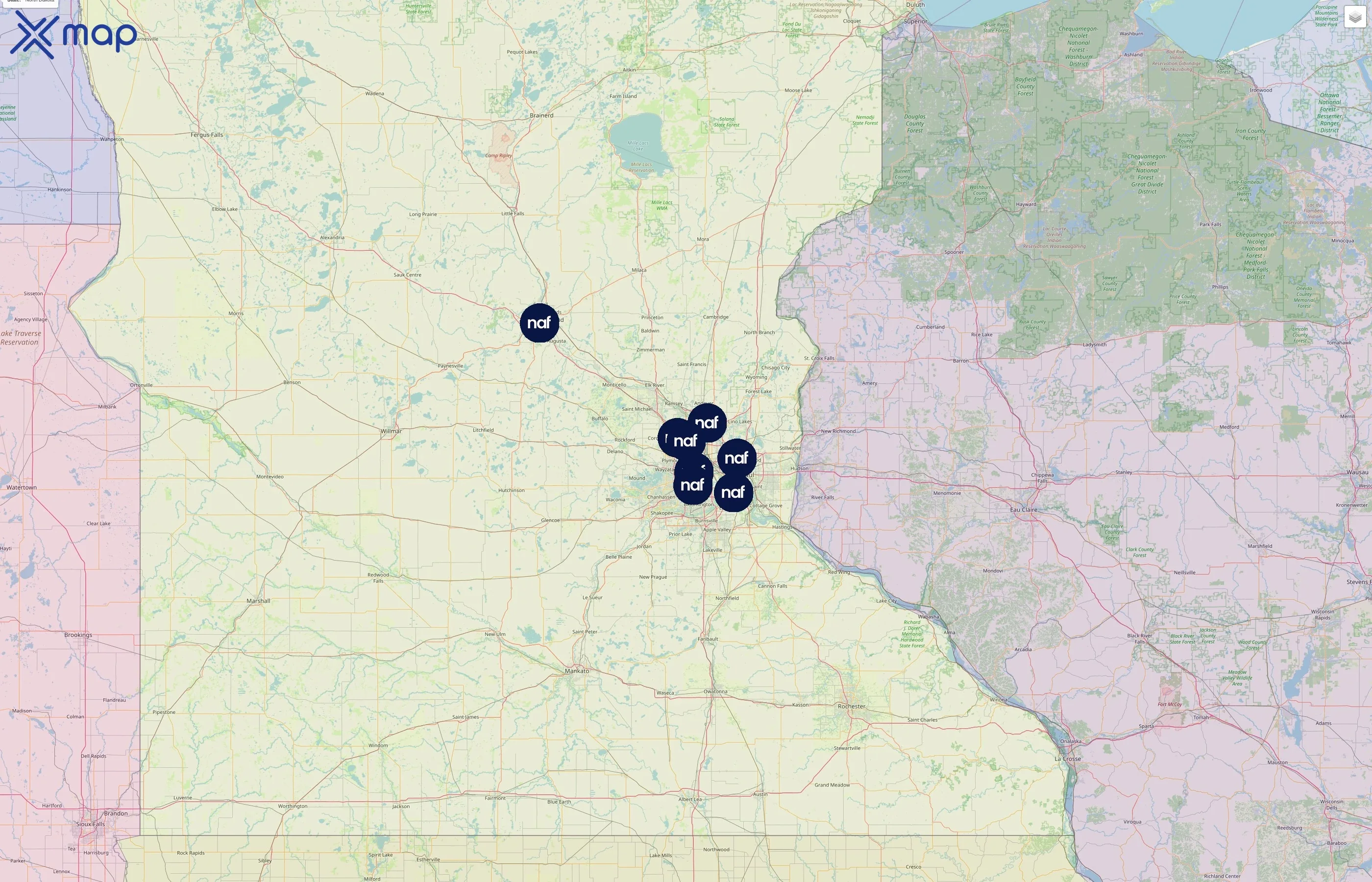 New American Funding street hotspots