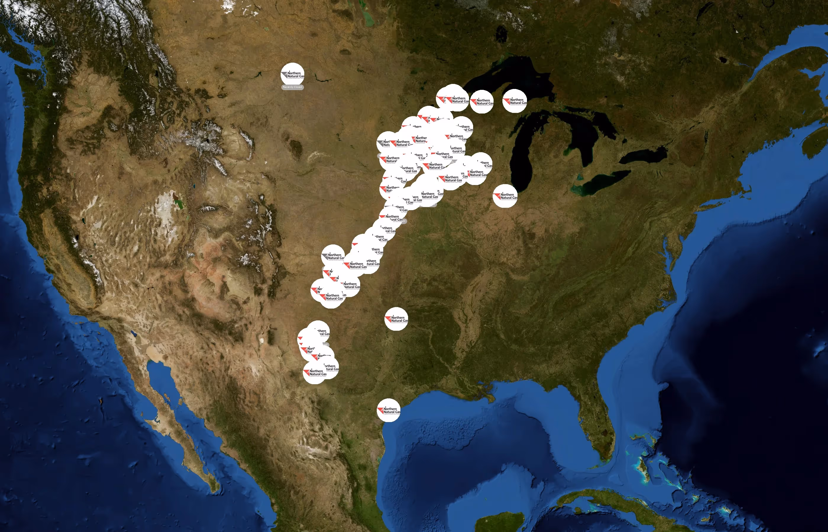 Northern Natural Gas state distribution