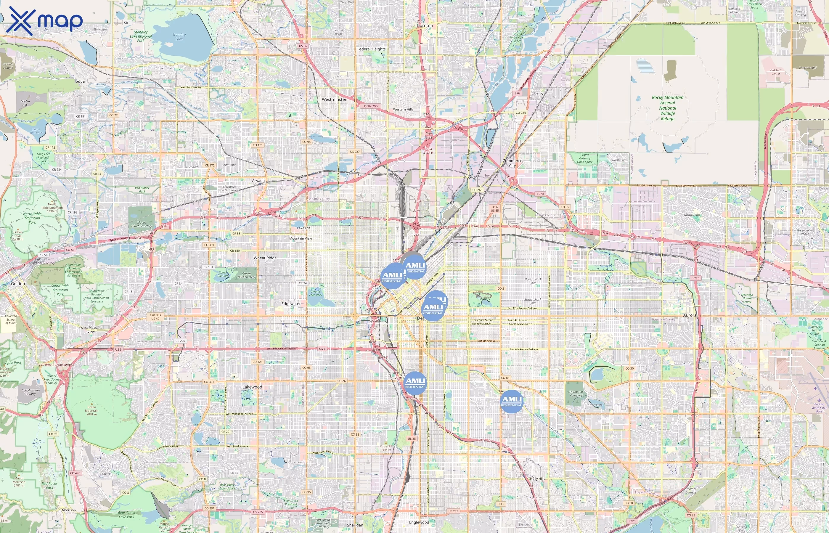 AMLI Residential area coverage