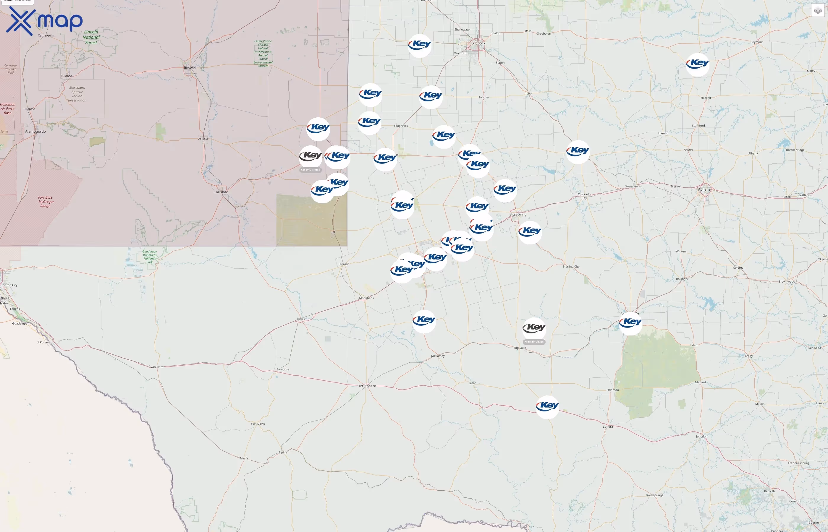 Key Energy Services street hotspots