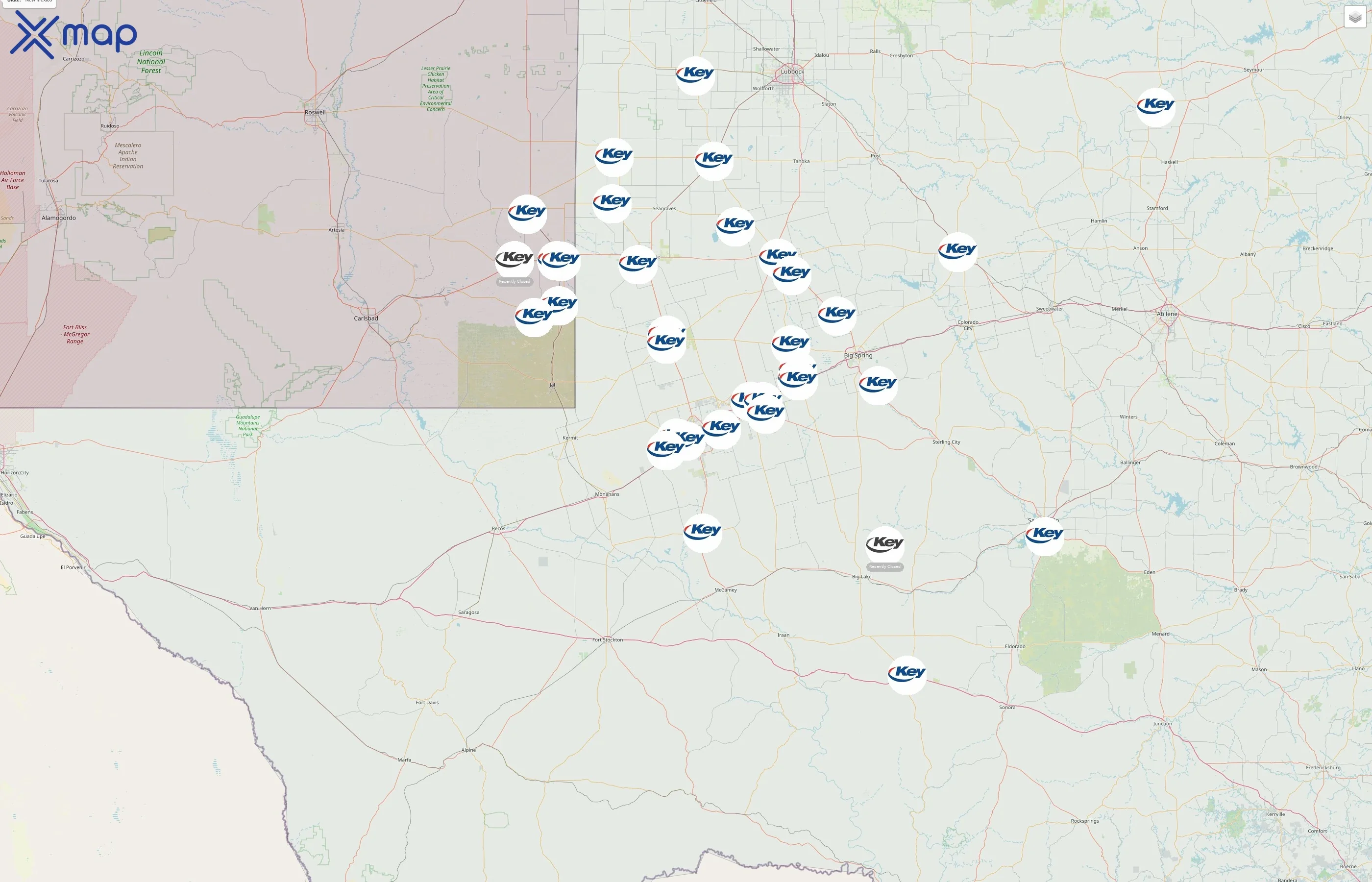 Key Energy Services street hotspots