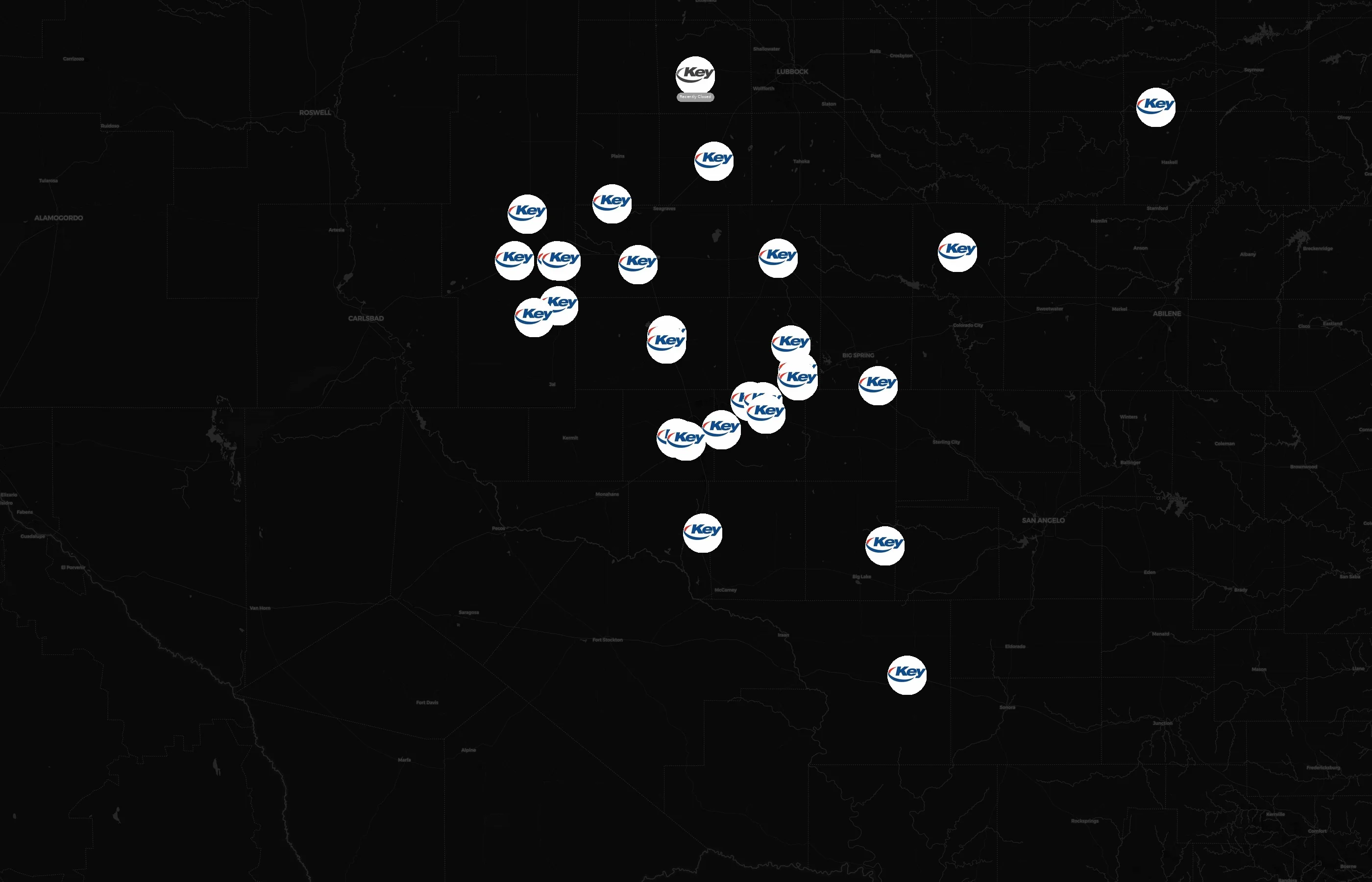 Key Energy Services city distribution