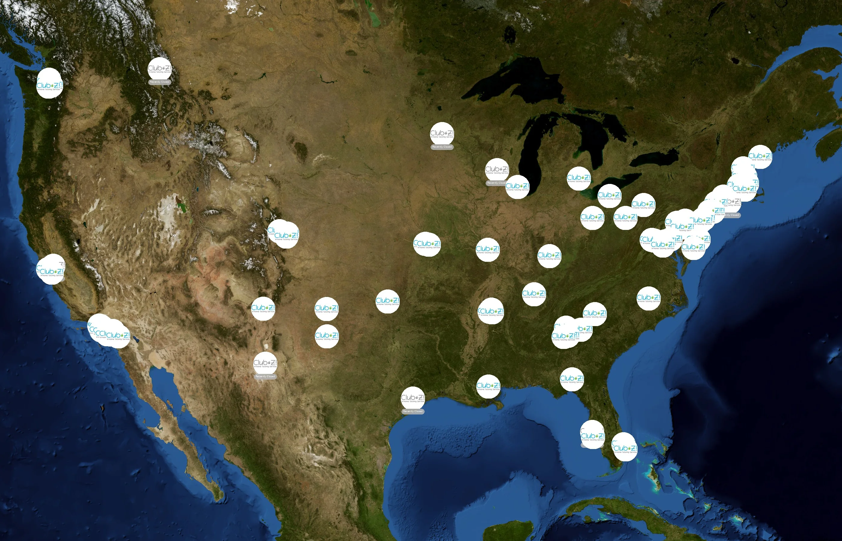 Club Z! Tutoring state distribution