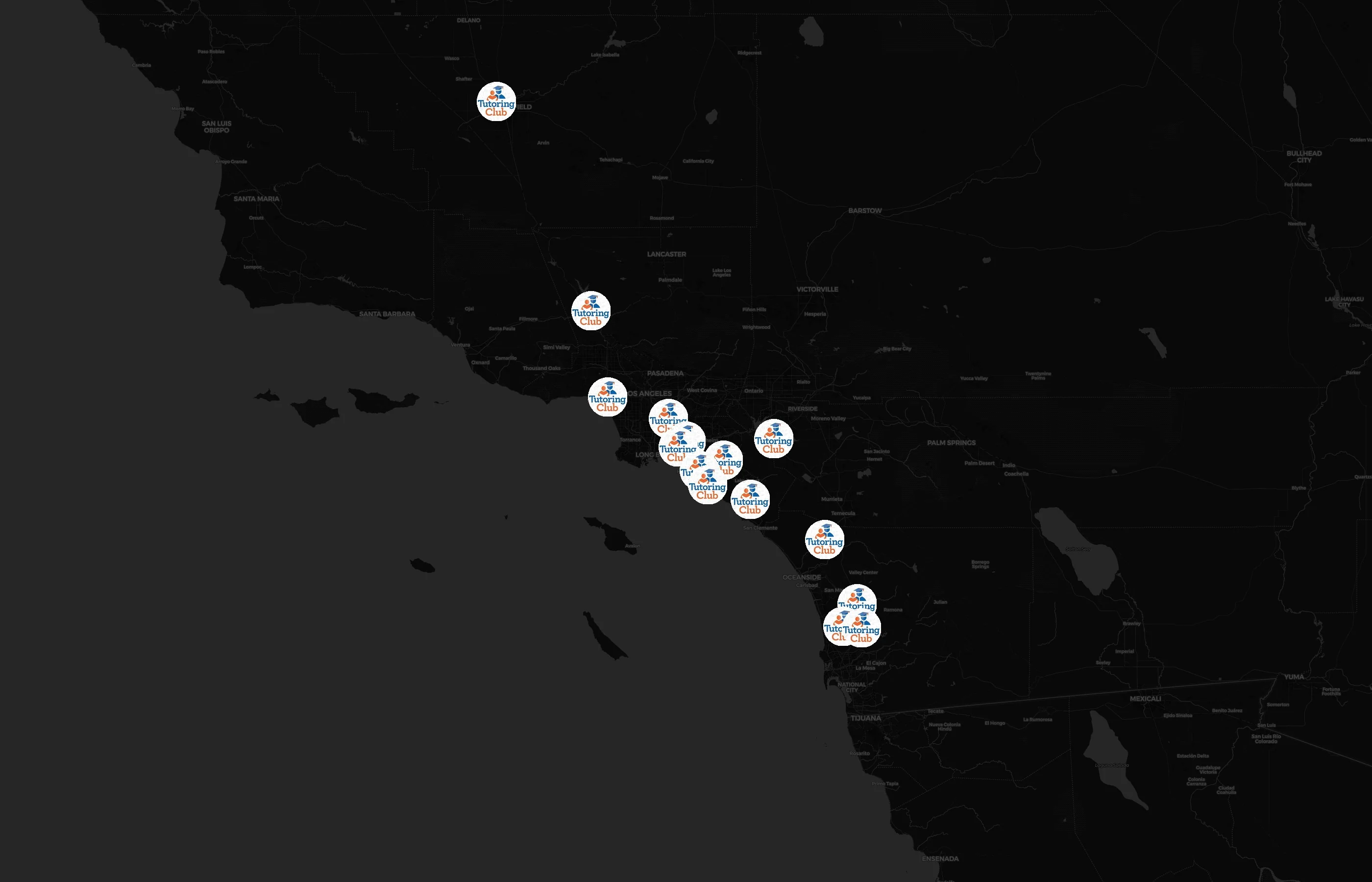Tutoring Club city distribution