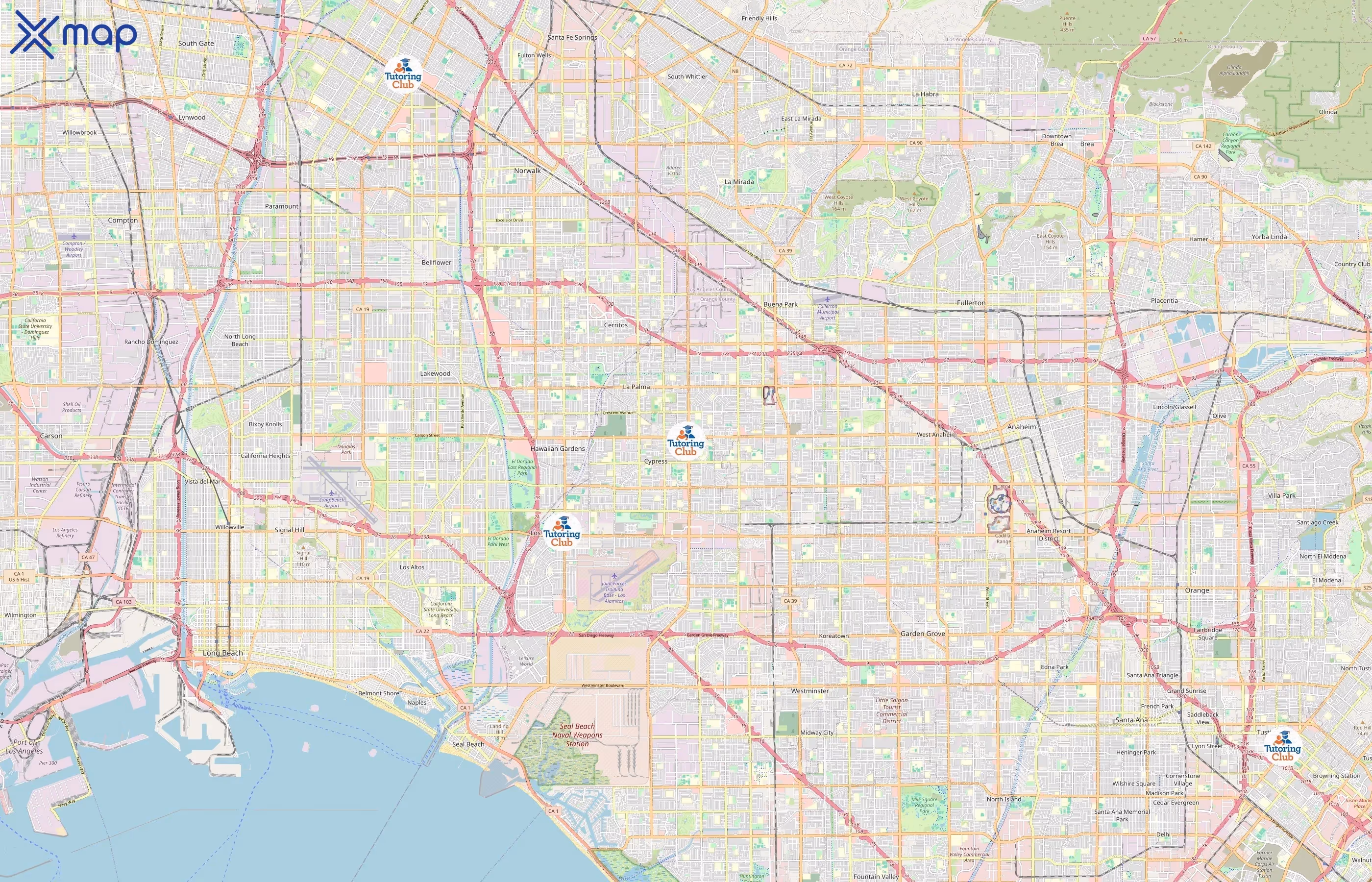 Tutoring Club area coverage