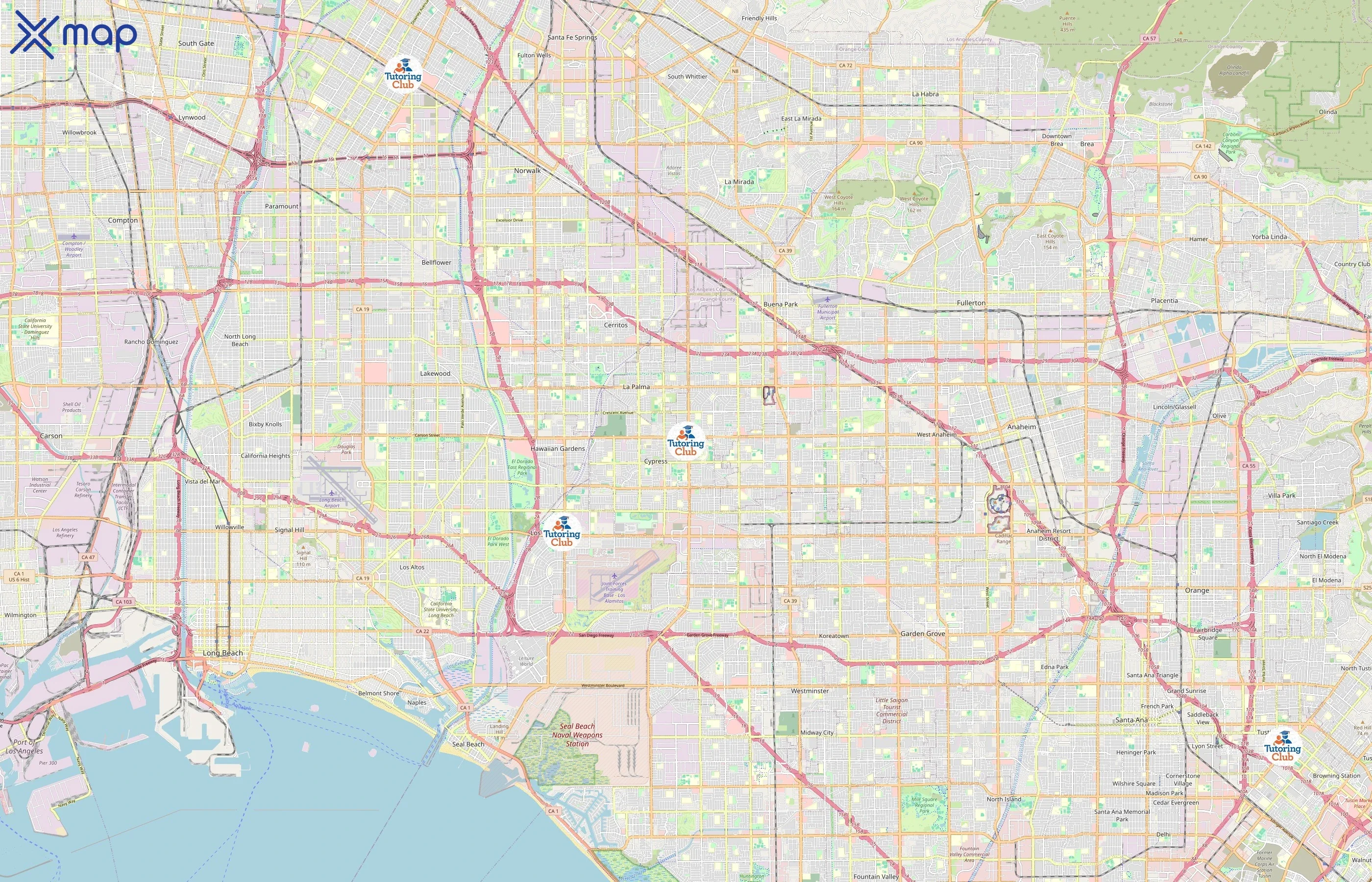 Tutoring Club area coverage
