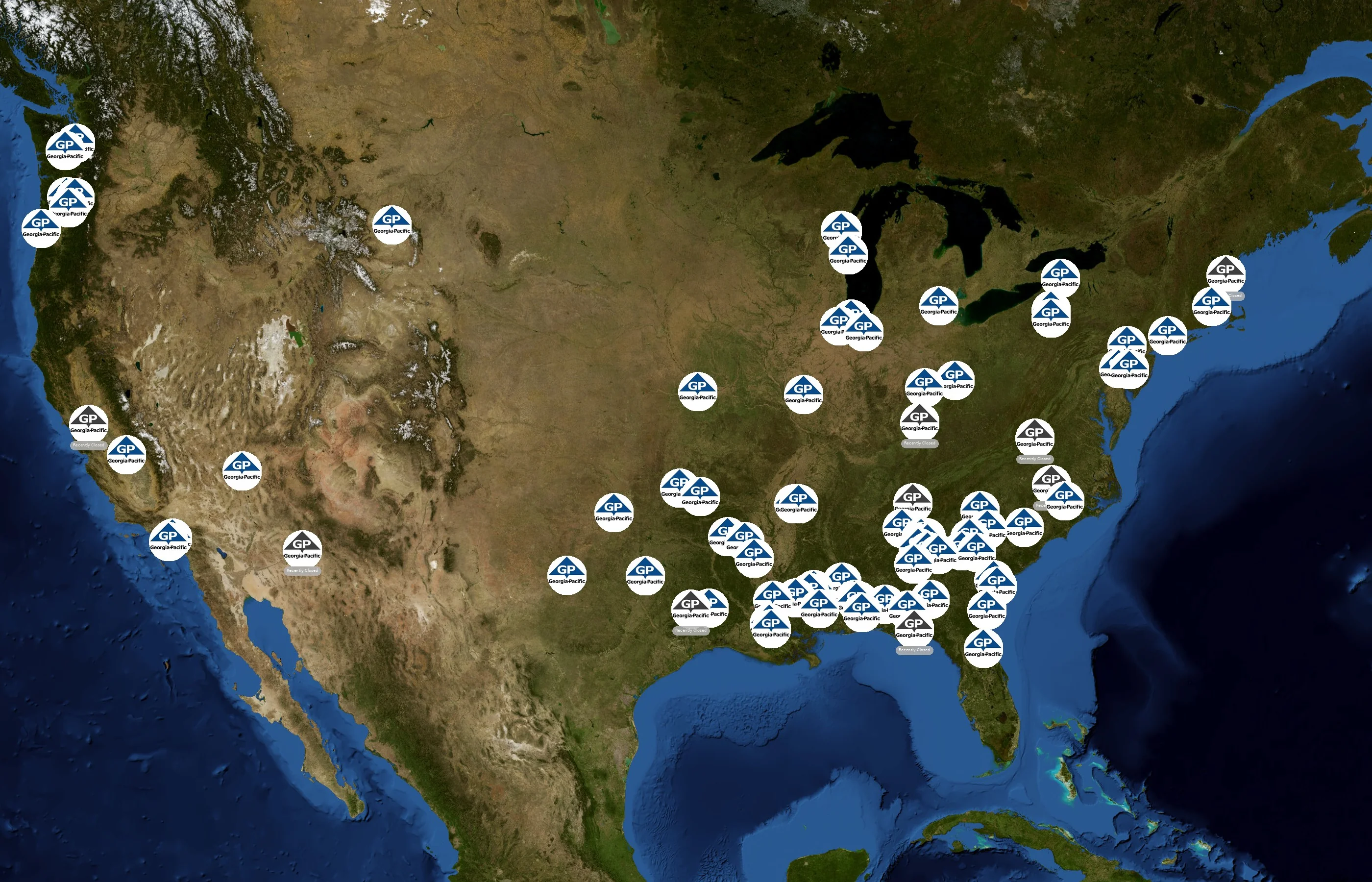 Georgia-Pacific state distribution