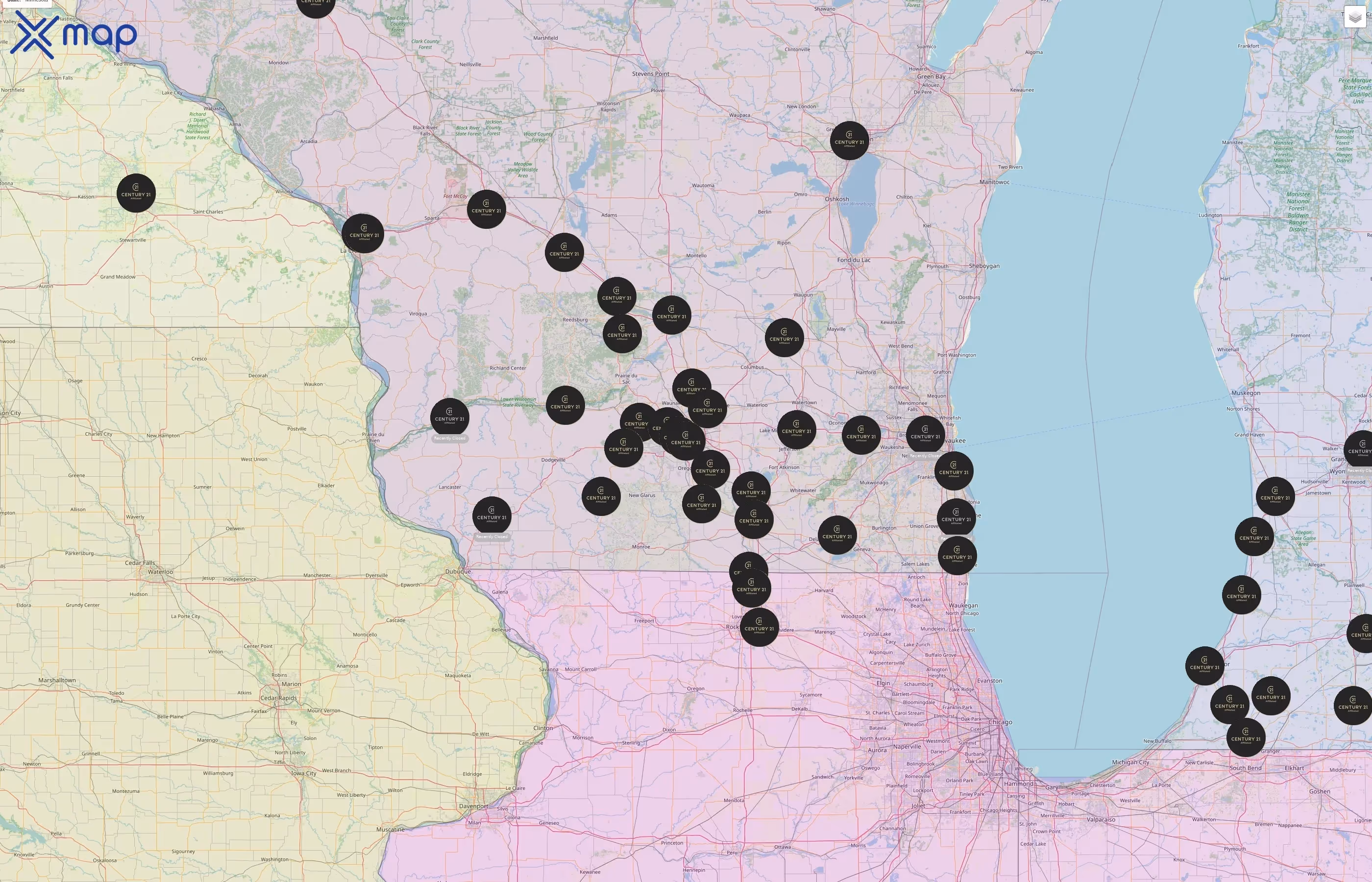 CENTURY 21 Affiliated street hotspots