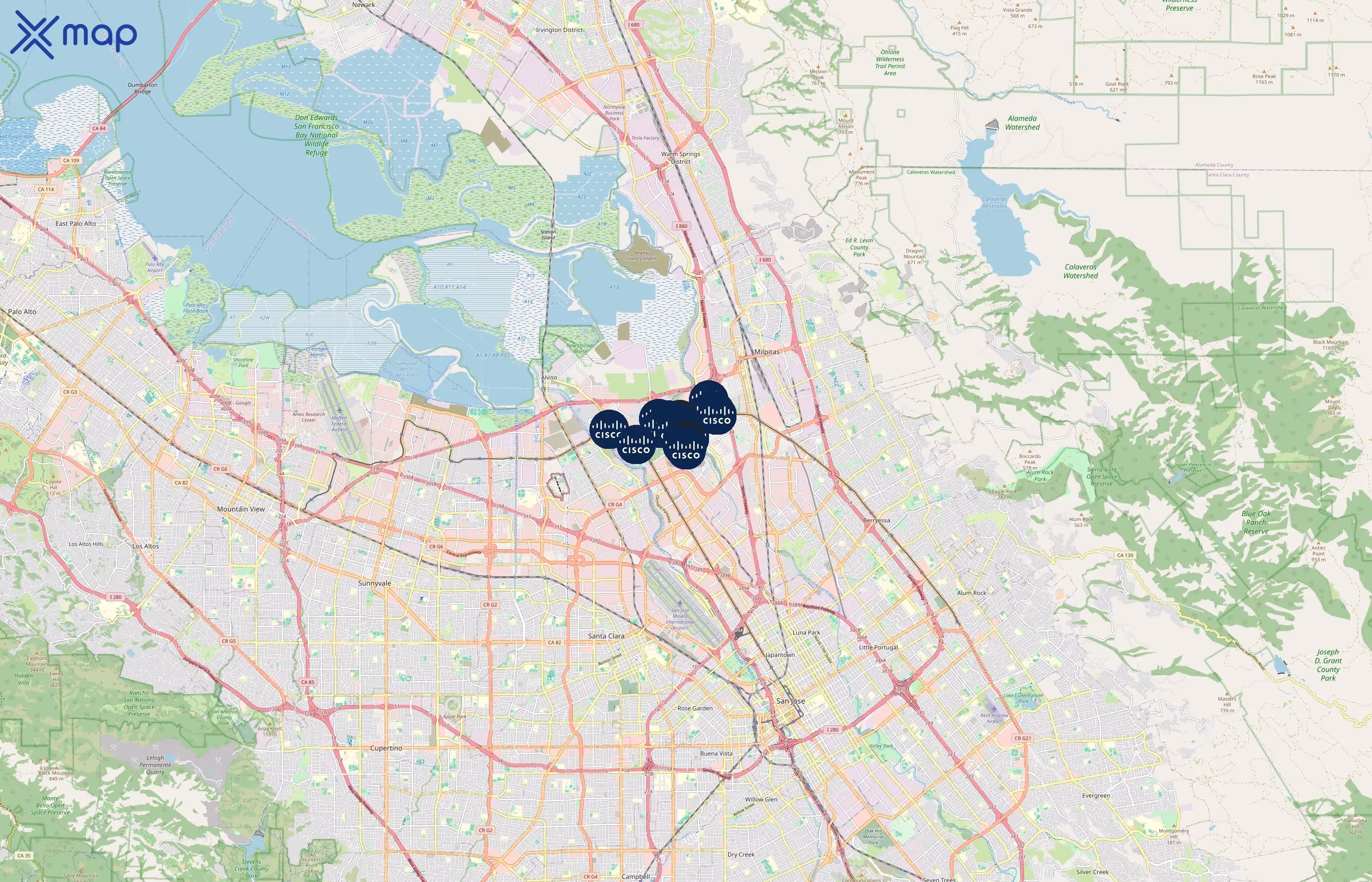 Cisco Systems area coverage