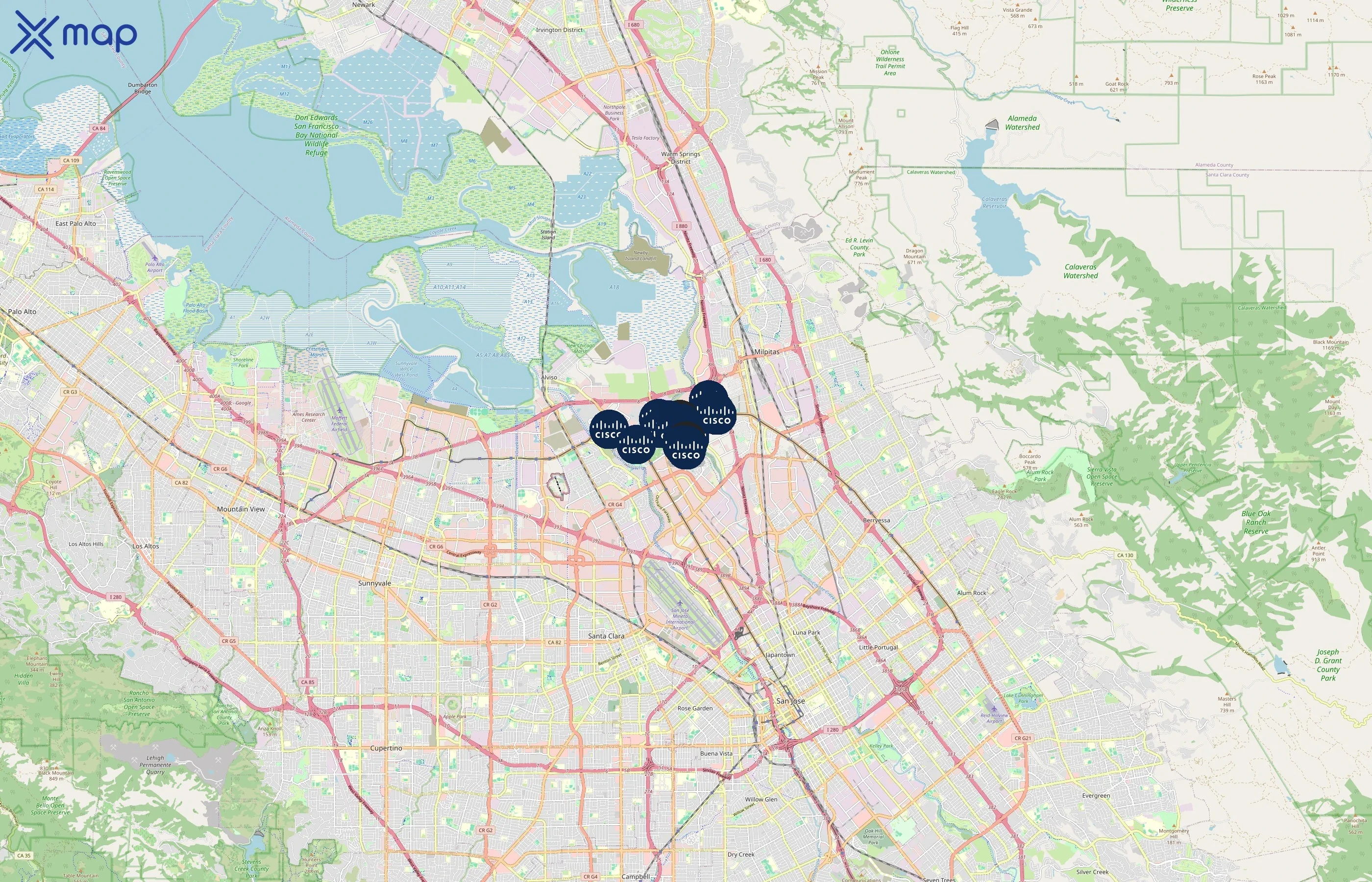 Cisco Systems area coverage