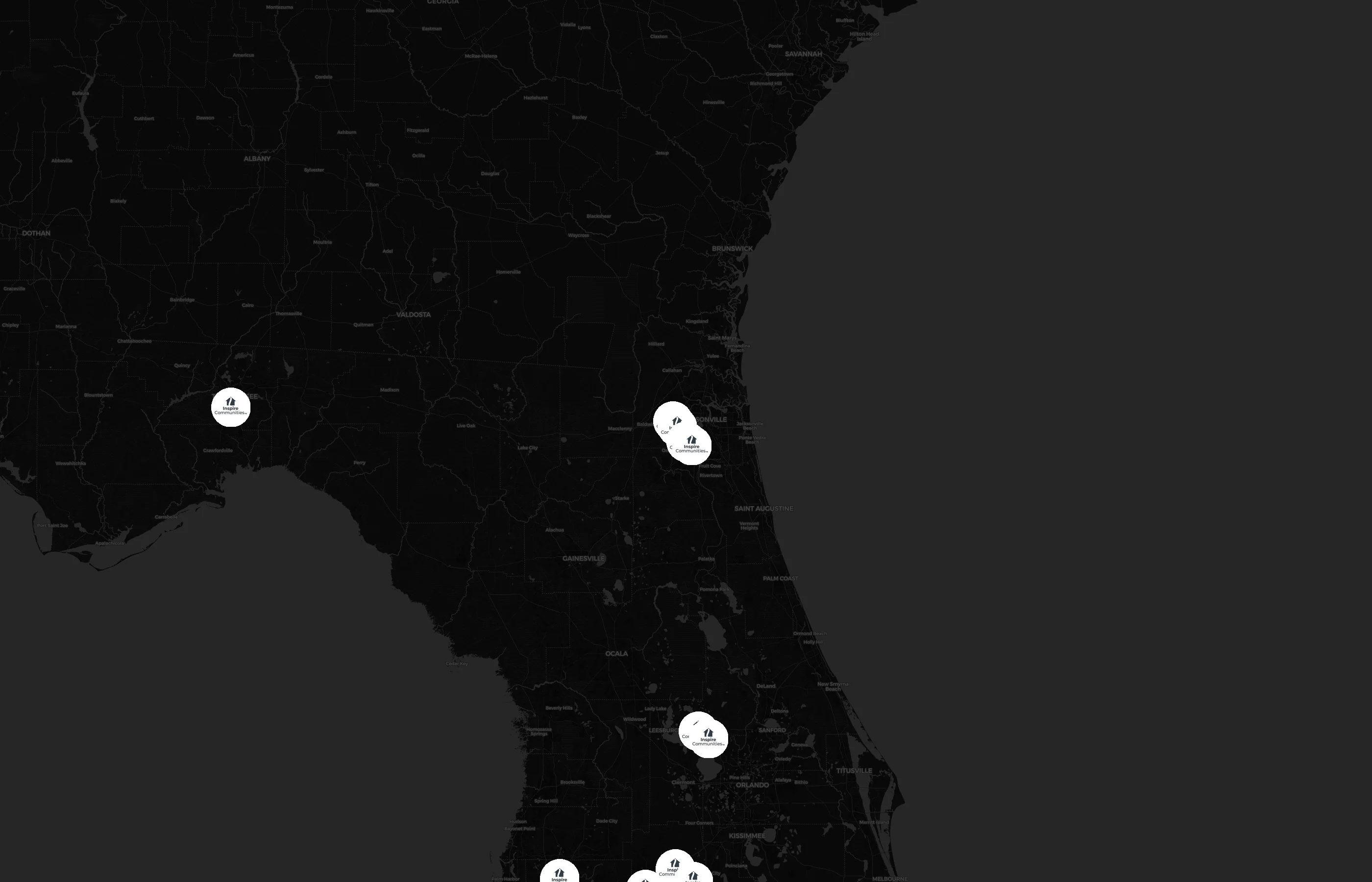 Inspire Communities city distribution